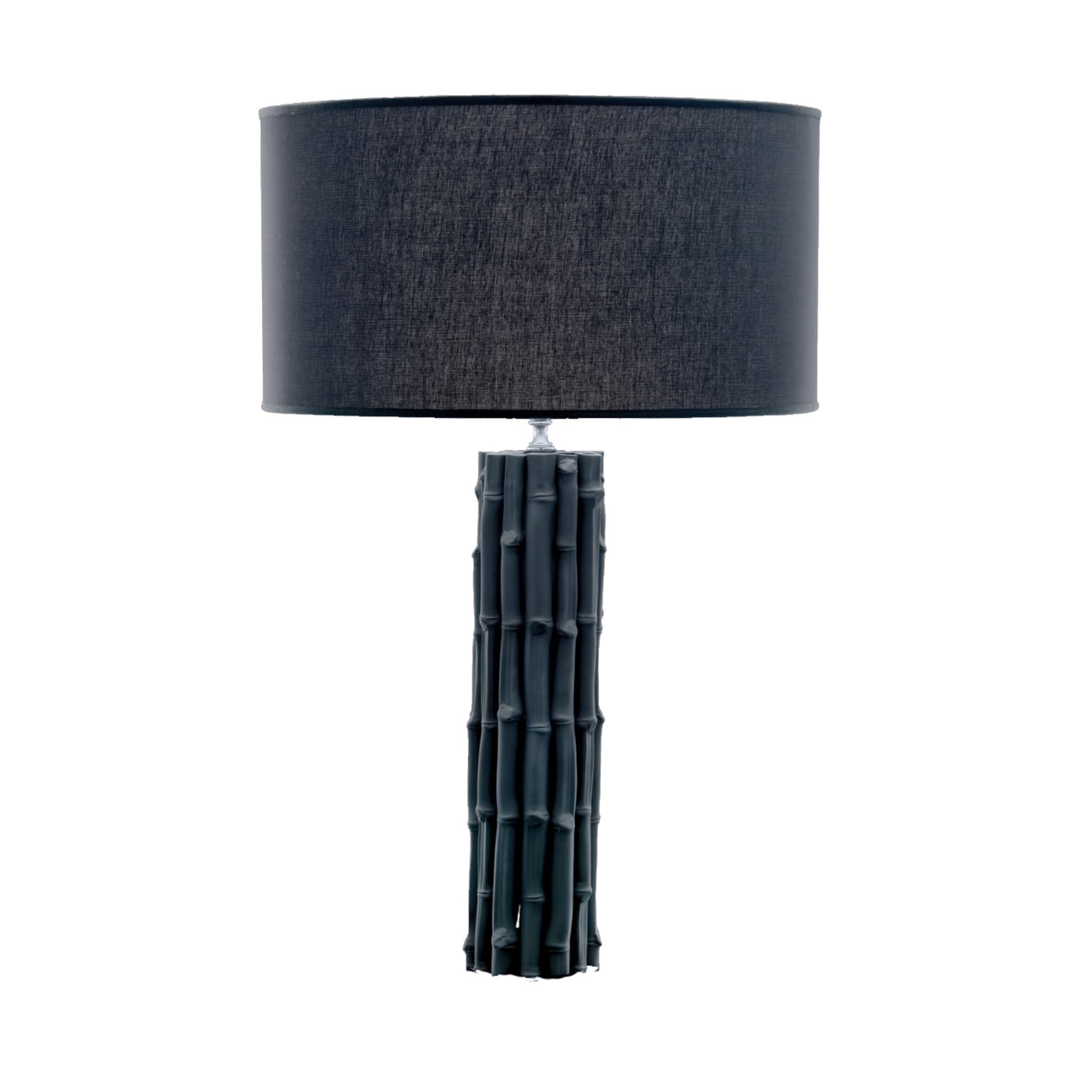 Lámpara de bambú con pantalla negra - Vista principal