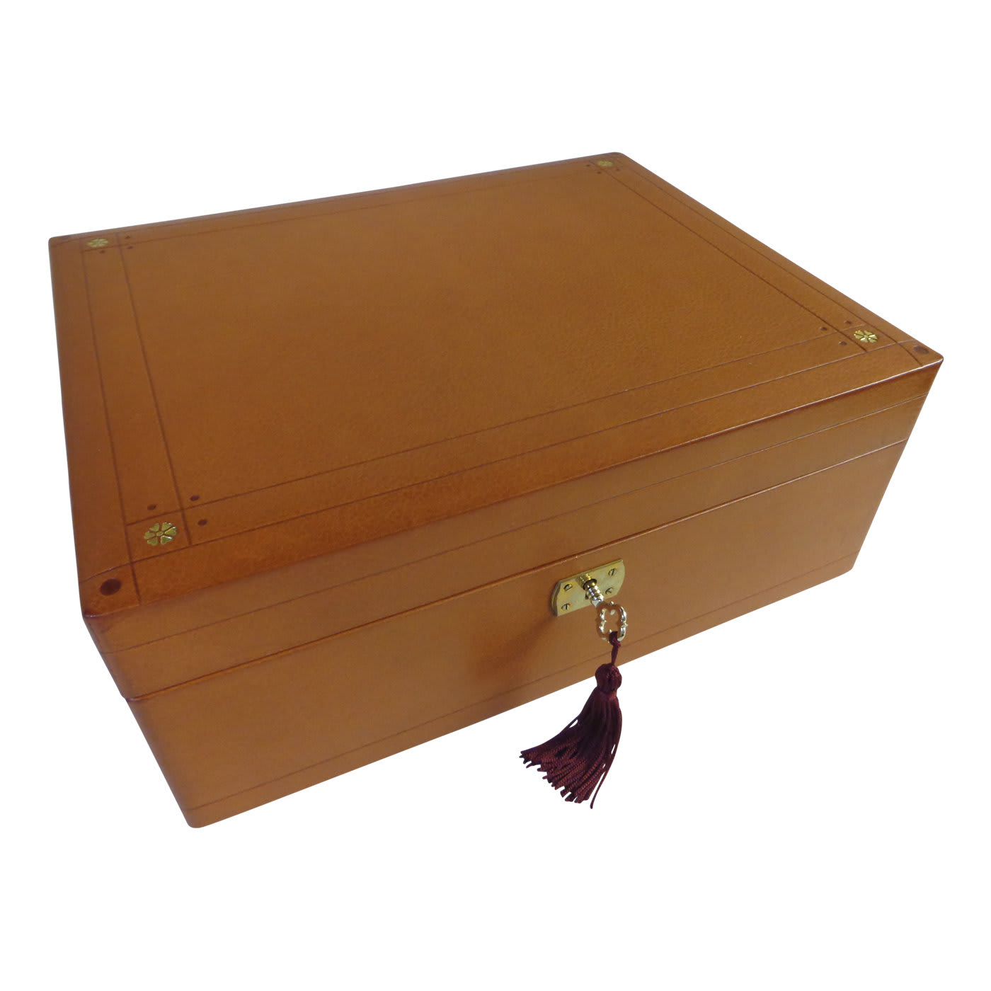 Brown Leather Sewing Box - AtelierGK Firenze