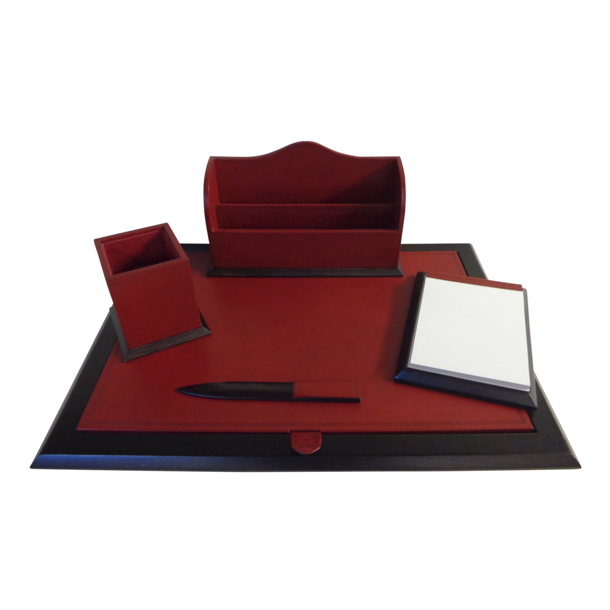 Leather Office Desk Top Set - Main view