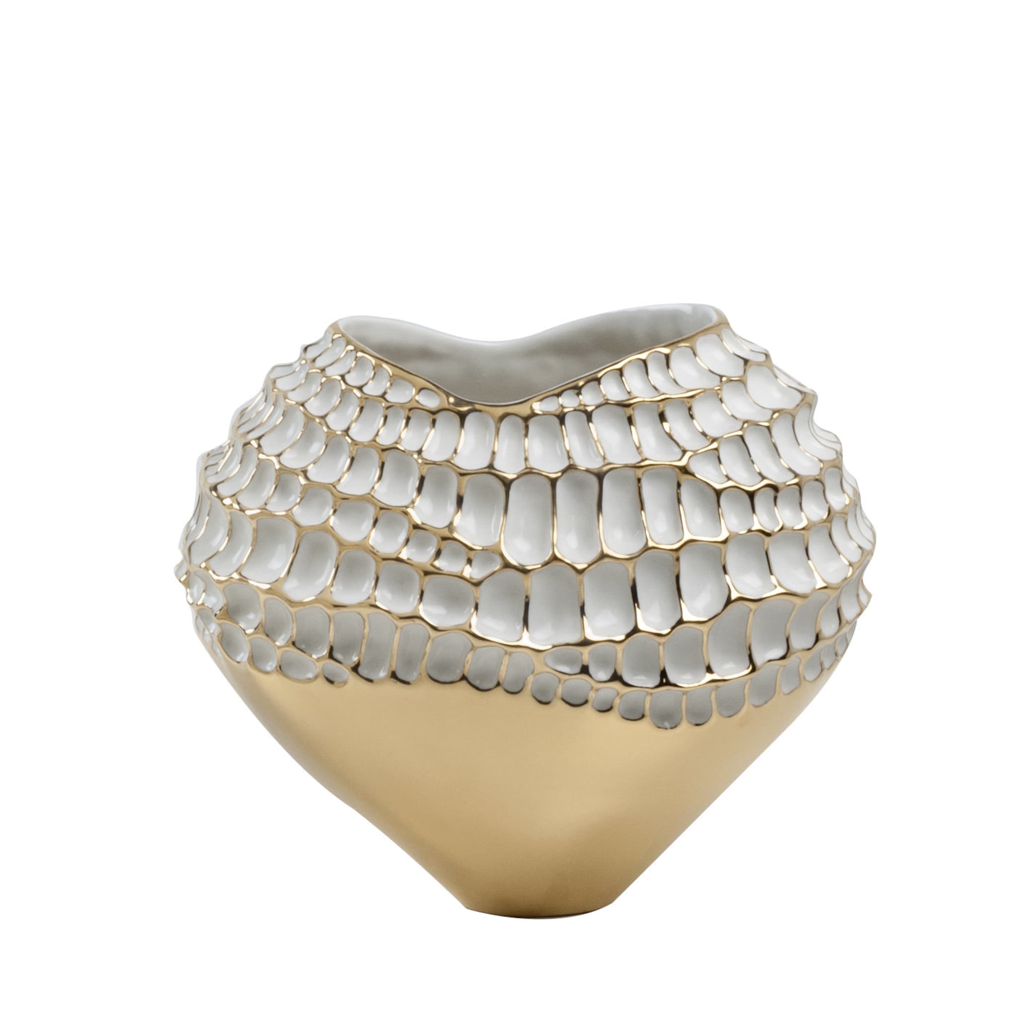 Verona Gold and White Sporos Vase - Main view
