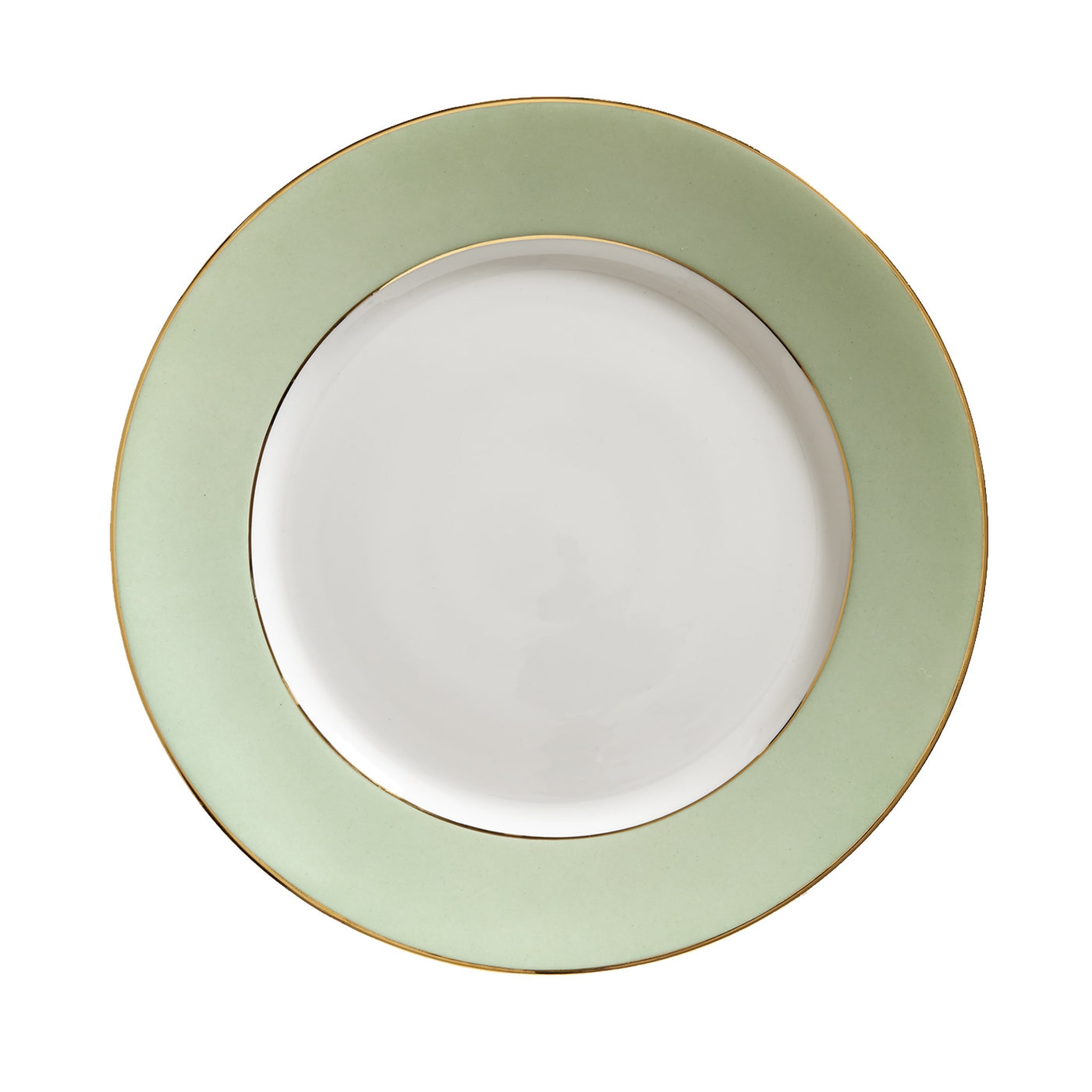 Set de 4 sous-plats en porcelaine vert menthe - Vue principale