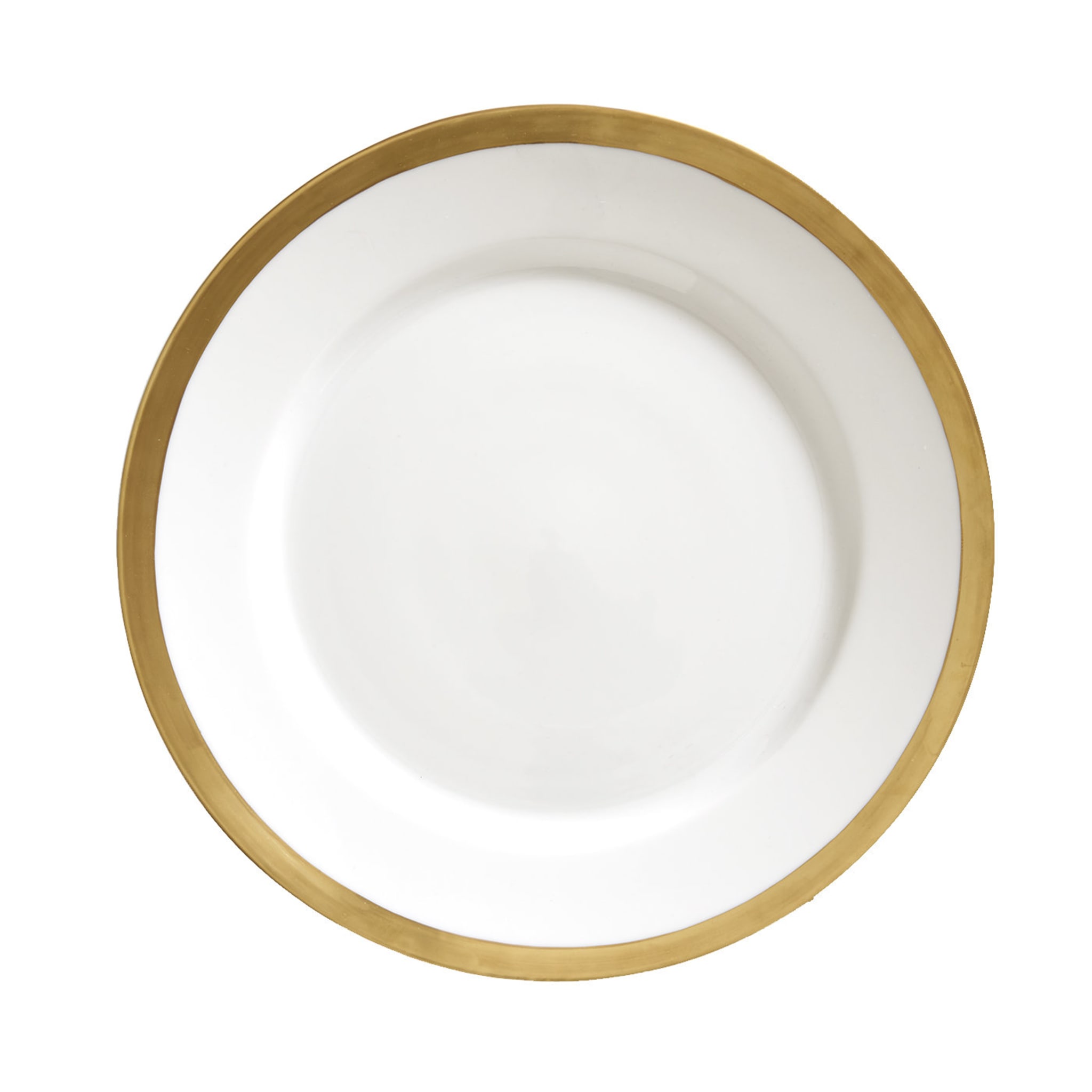 Set de 4 sous-plats en porcelaine avec bordure dorée - Vue principale