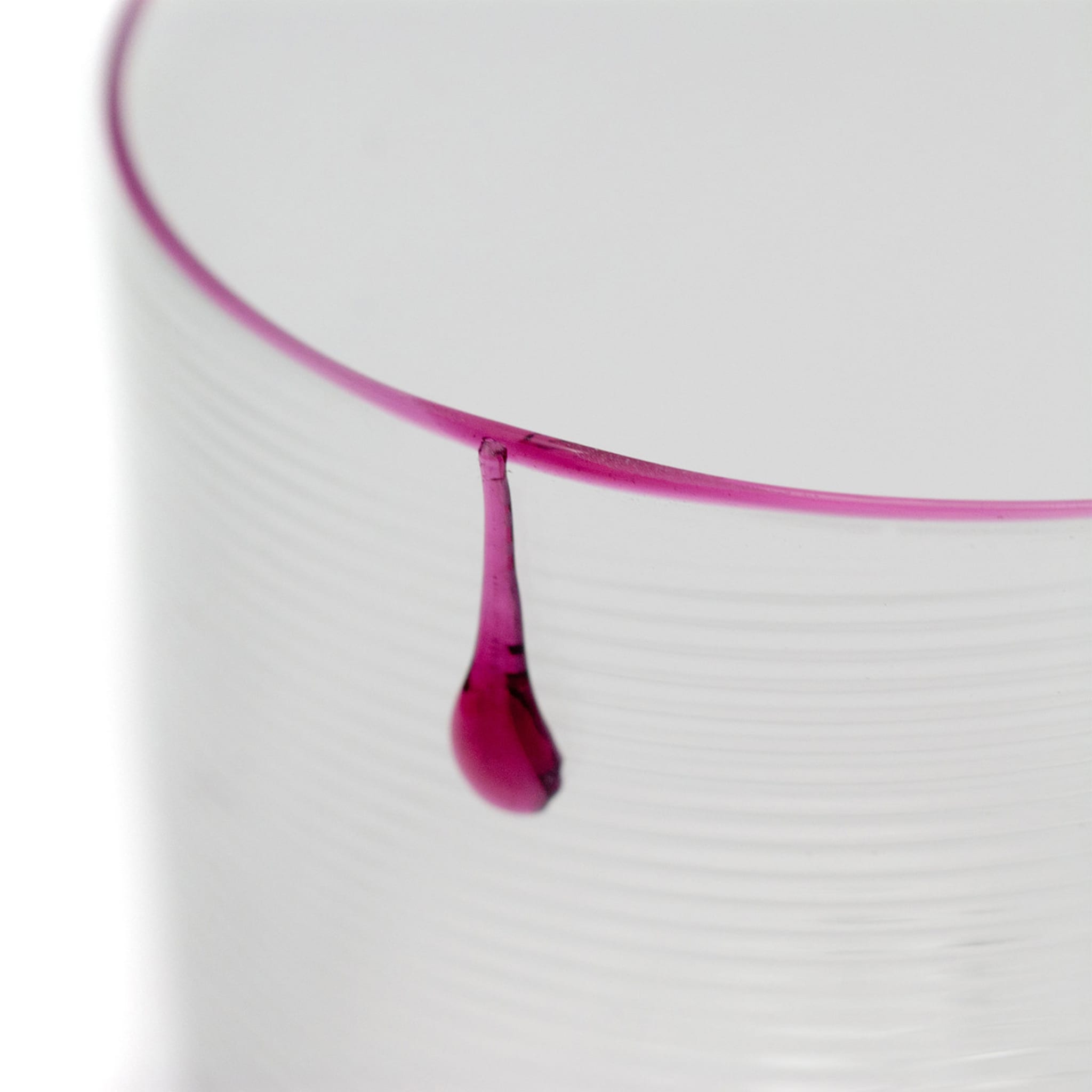 Set of 6 Ruby Tear N°1 Murano Water Glasses - Alternative view 3