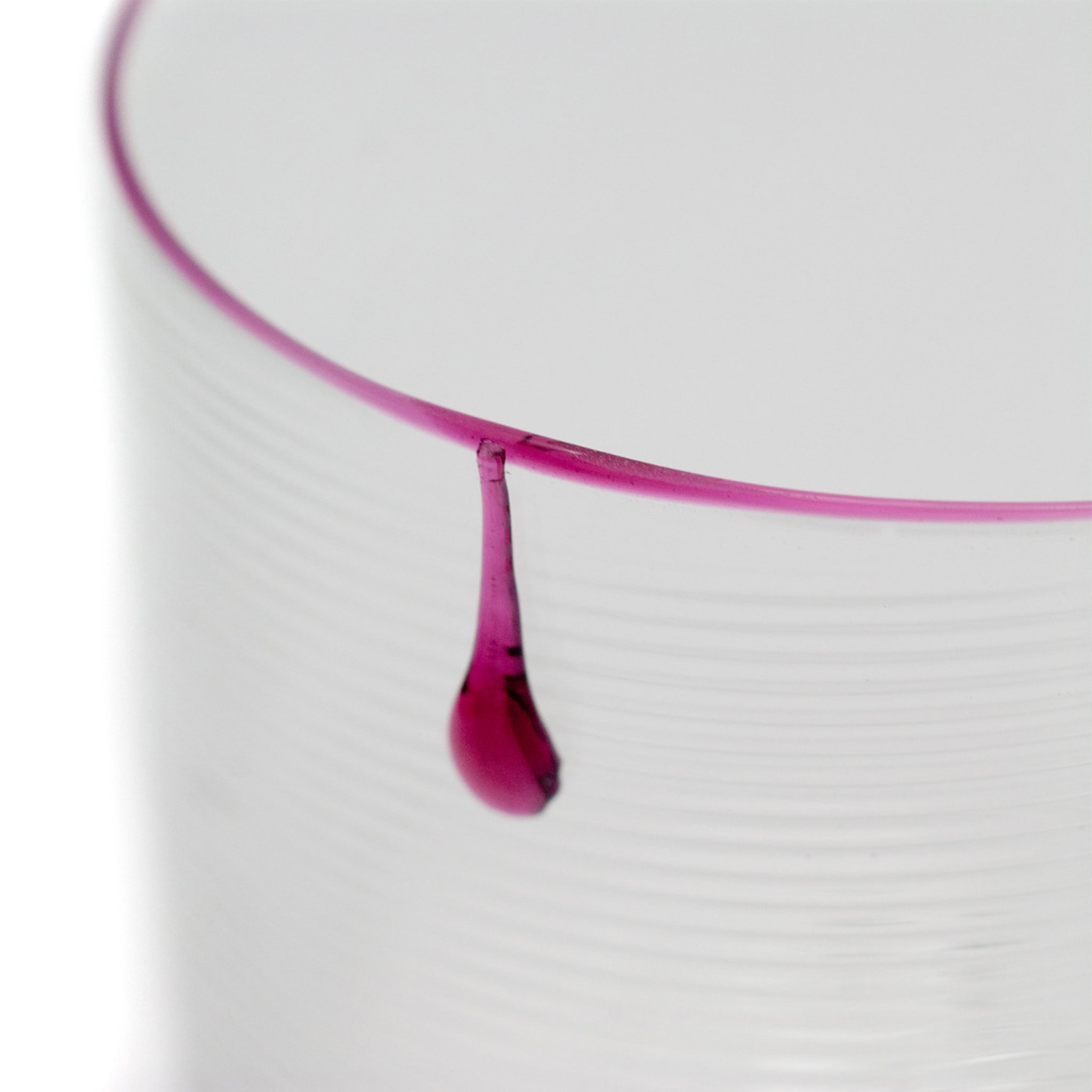 Set of 6 Ruby Tear N°1 Murano Wine Glasses - Alternative view 1