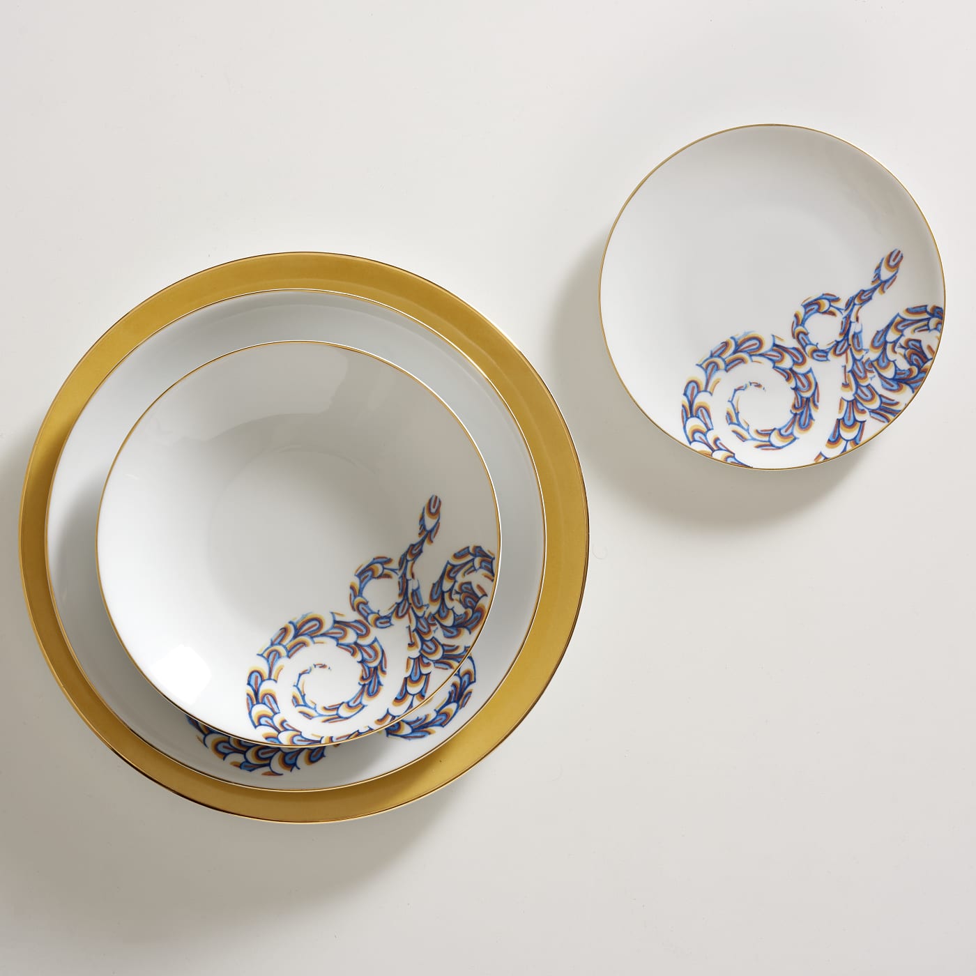 Giallo Porcelain Set of 4 Under-Plates - Dalwin Designs