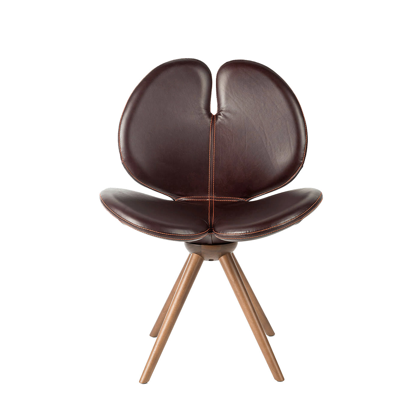 New Pansè Leather and Wood Chair - VGnewtrend