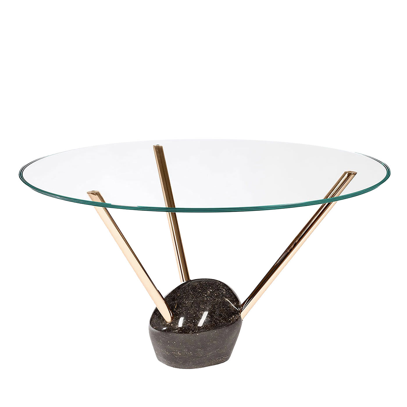 Rays Round Glass Top Dining Table - VGnewtrend