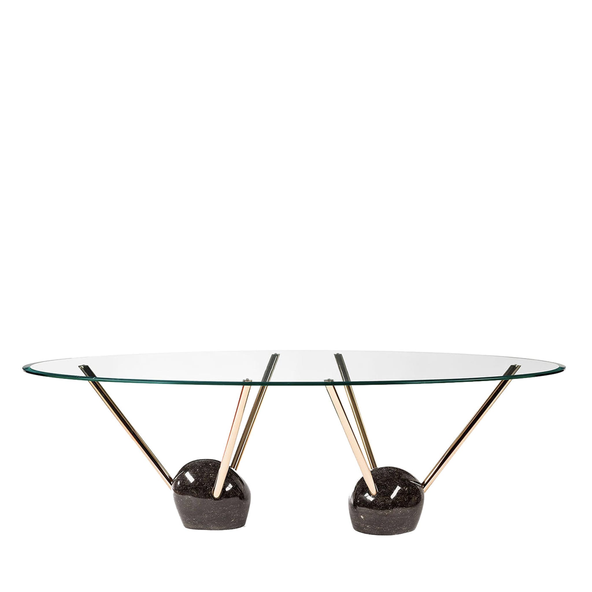 Rays Glass Top Dining Table - Main view