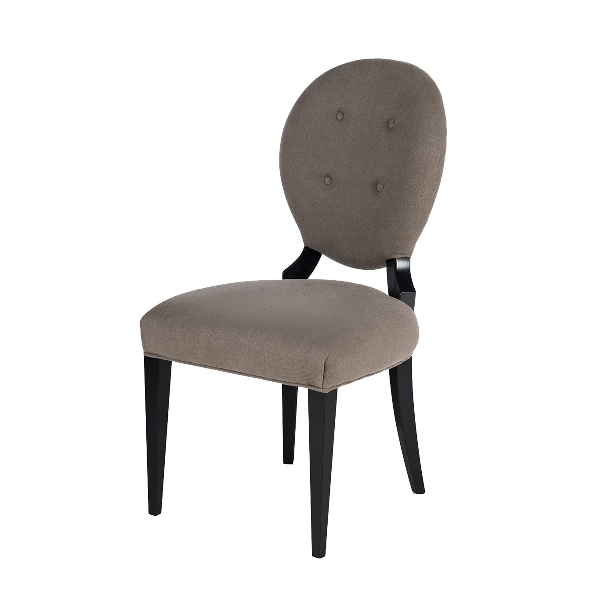 Ensemble de deux chaises en bois et tissu Sophia gris - Vue principale