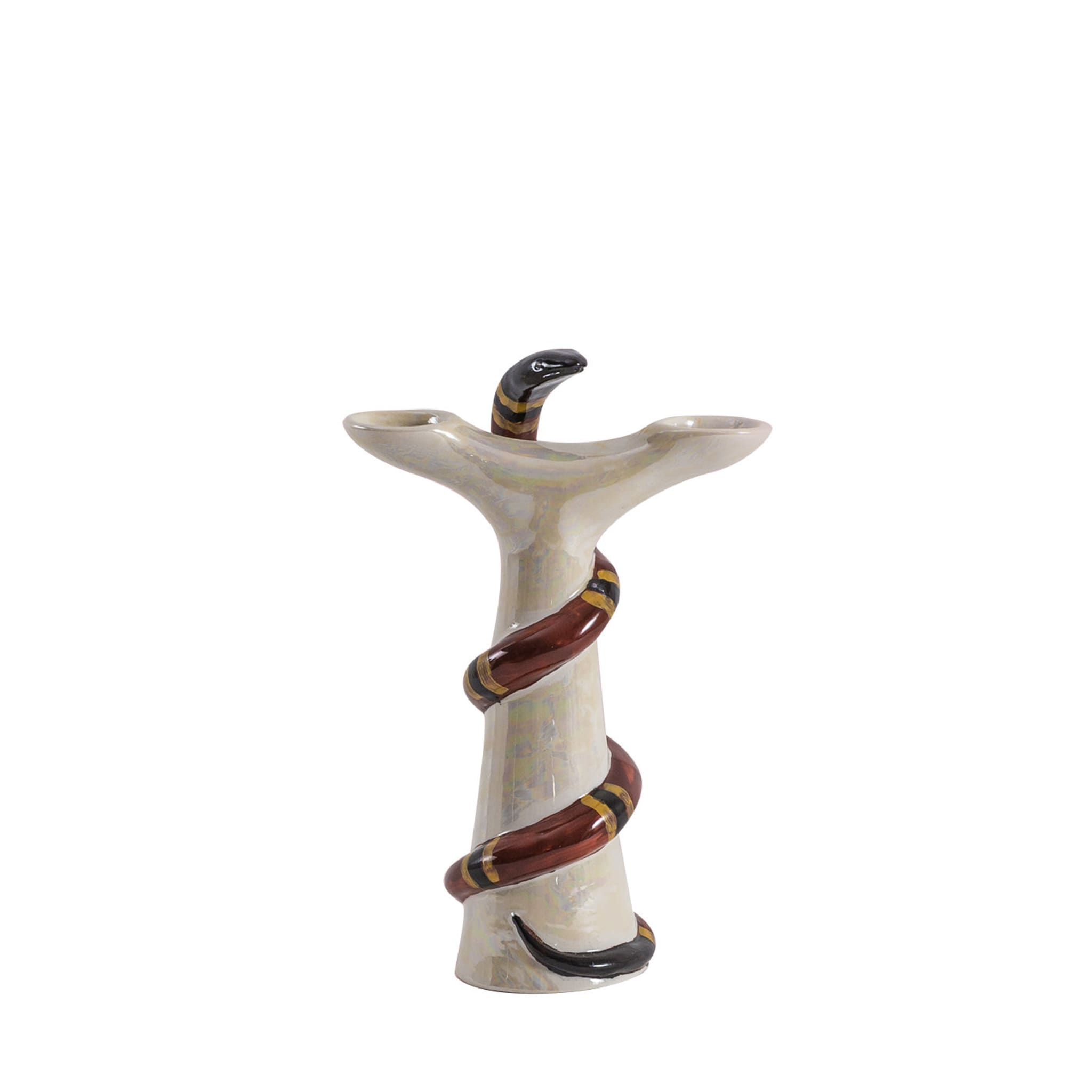 Esotica Collection Serpente Porcelain Candle Holder - Main view