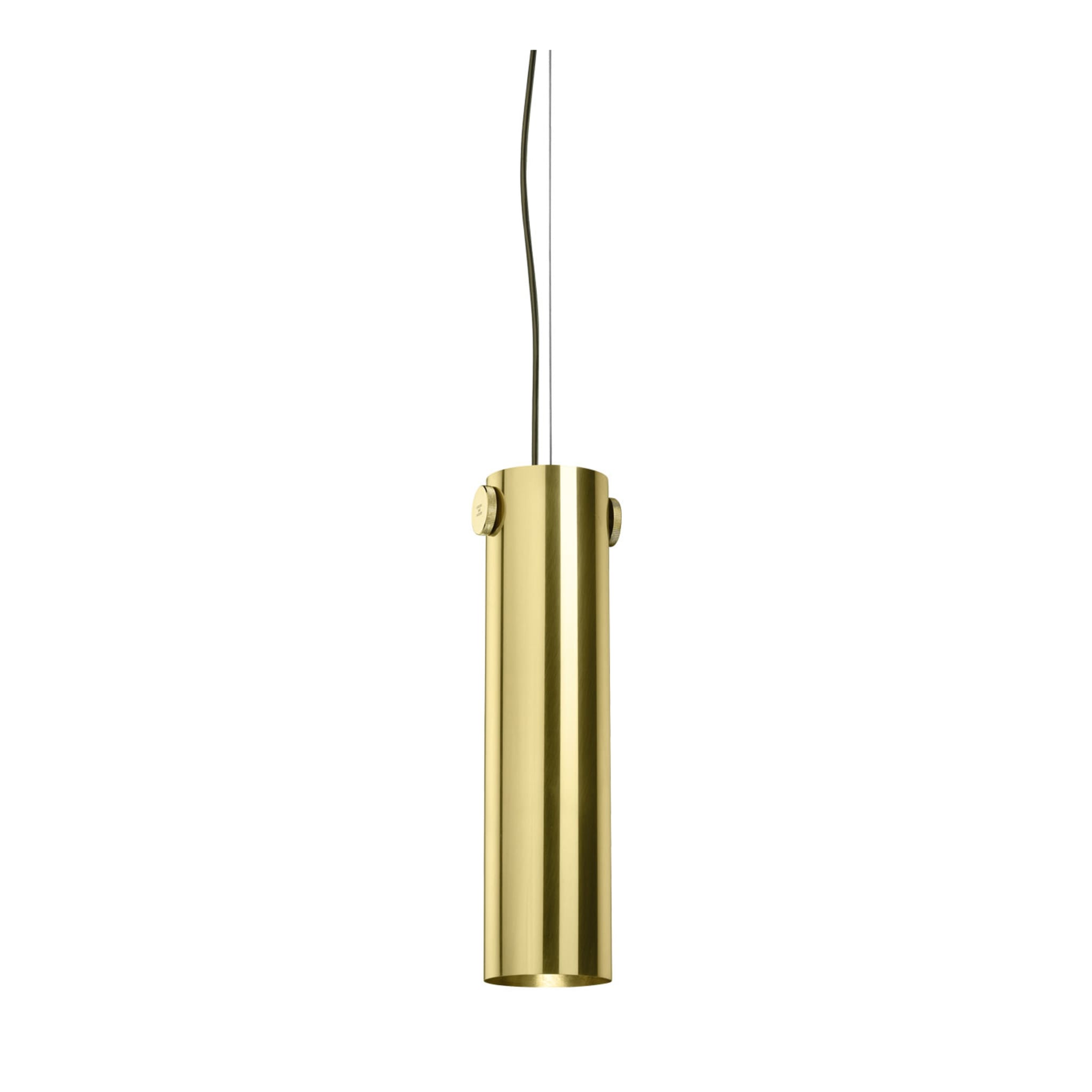 Cylinder Suspension Lamp in Polished Brass By Richard Hutten - Main view