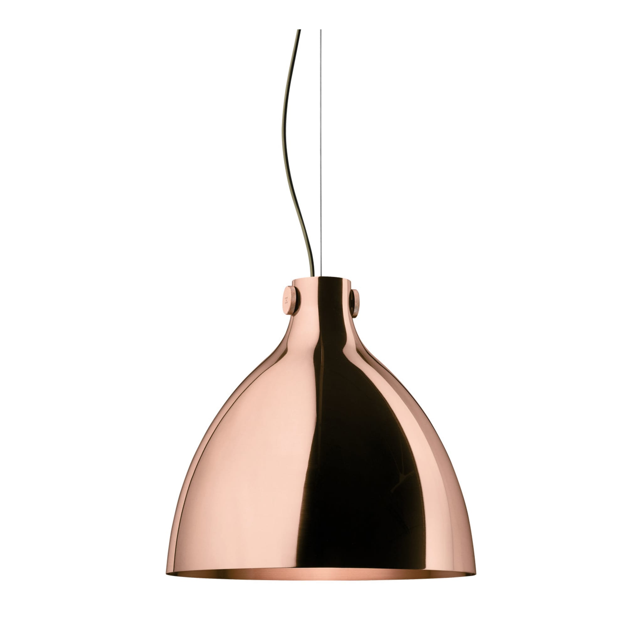 Round Suspension Lamp in Copper By Richard Hutten - Main view