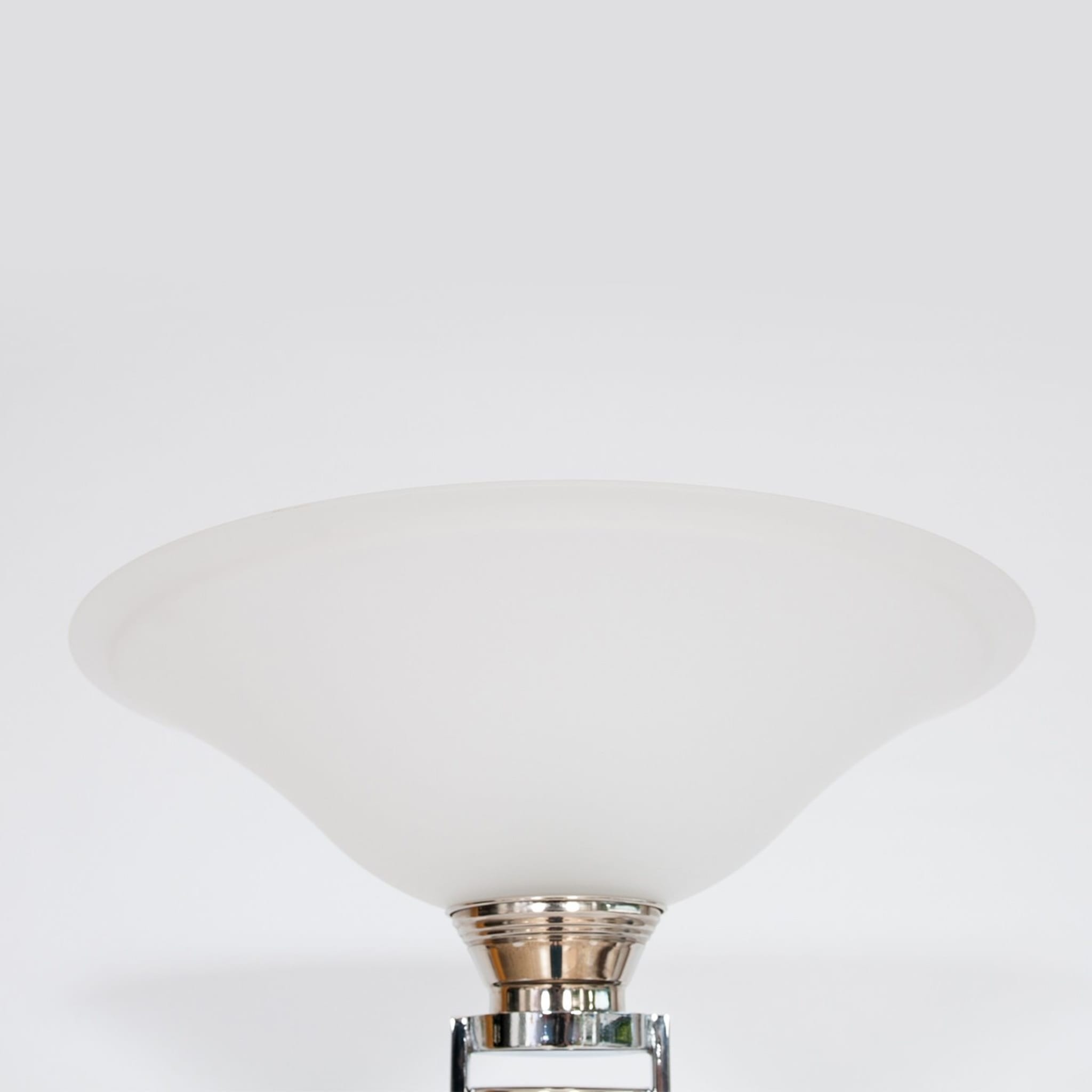 Italian Floor Lamp in Opaque glass and Chrome - Alternative view 1