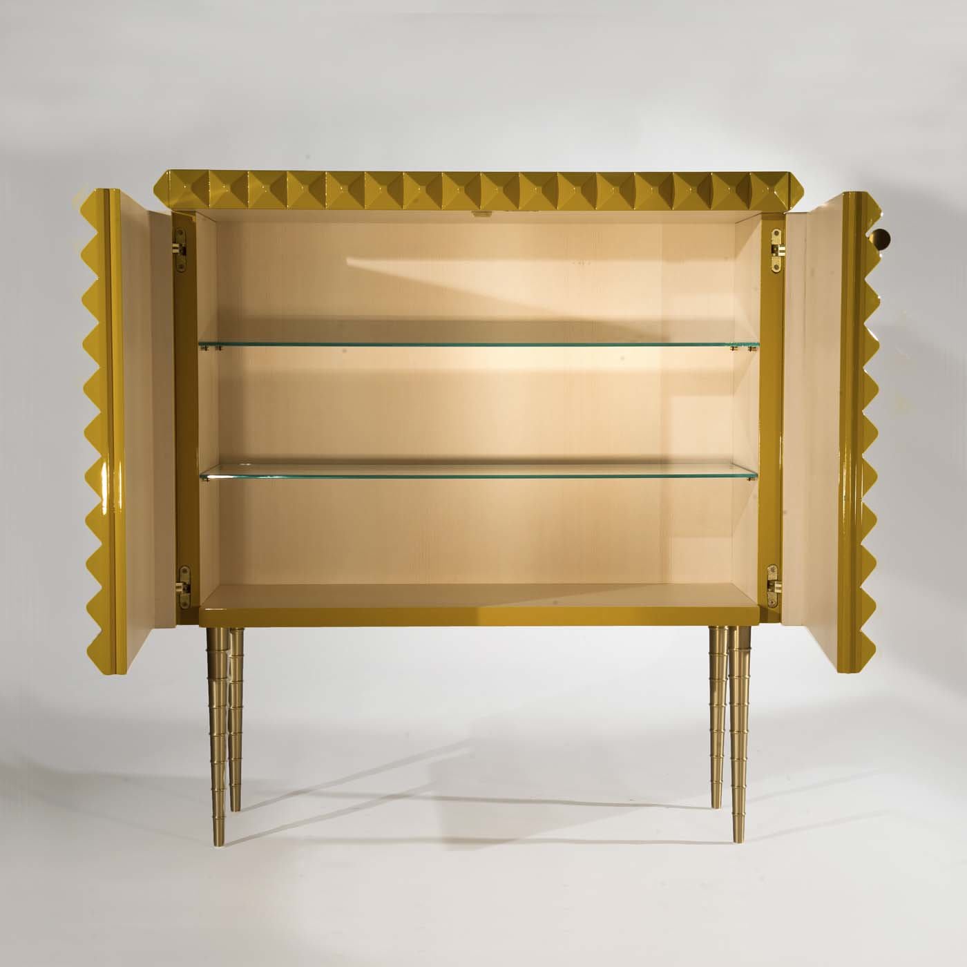 1940 Yellow Lacquered Cabinet by Paolo Buffa - Eredi Marelli