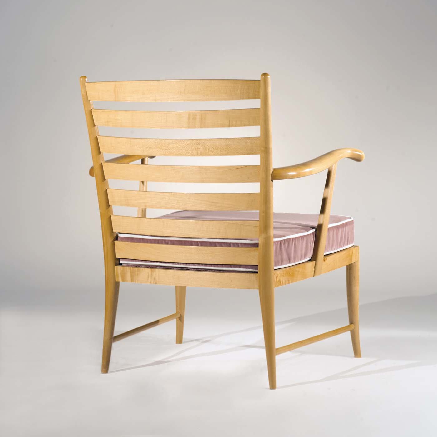 1955 Pink Tiny Armchair by Paolo Buffa in Maple Wood - Eredi Marelli