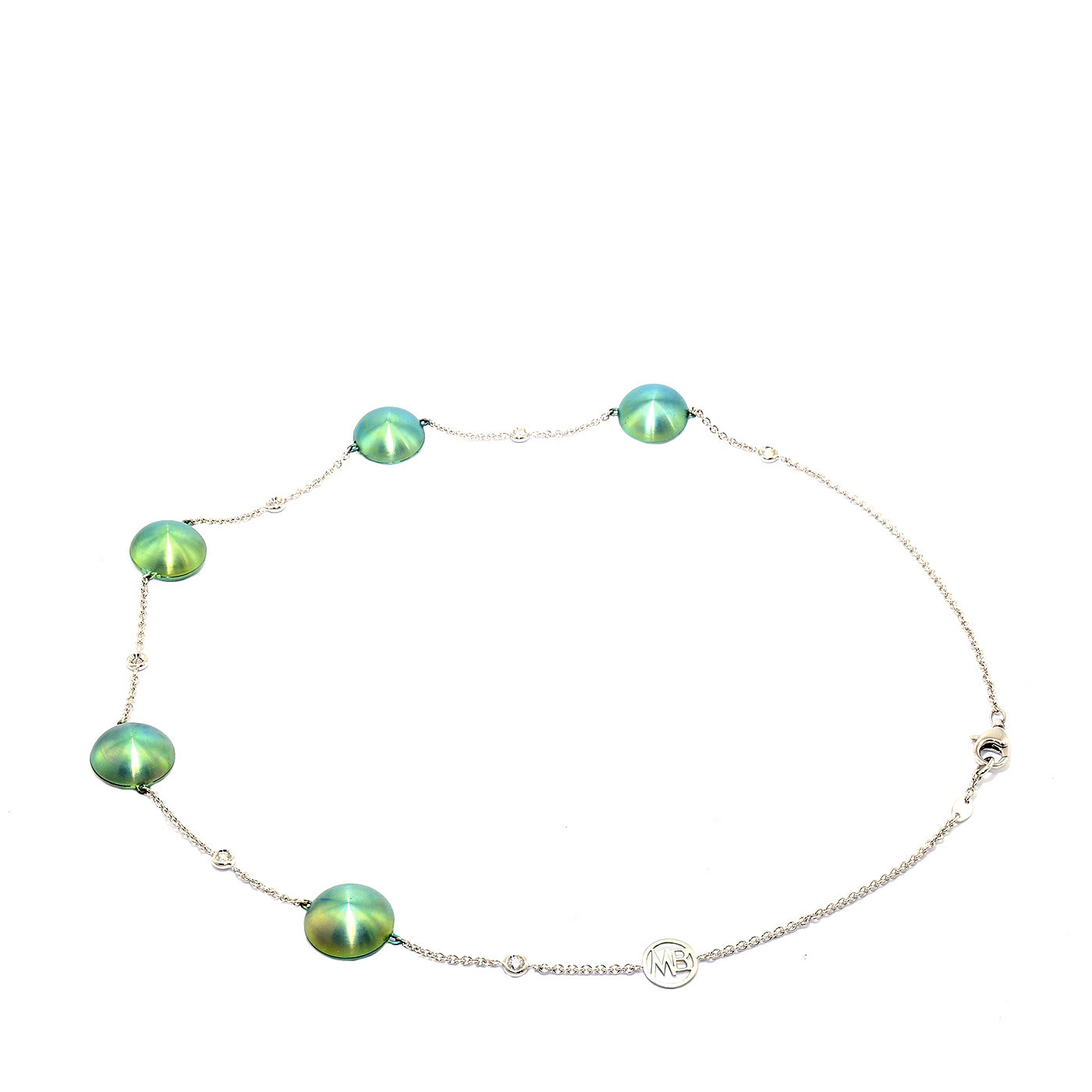 Futura Necklace in Titanium, Gold and Diamonds - Margherita Burgener