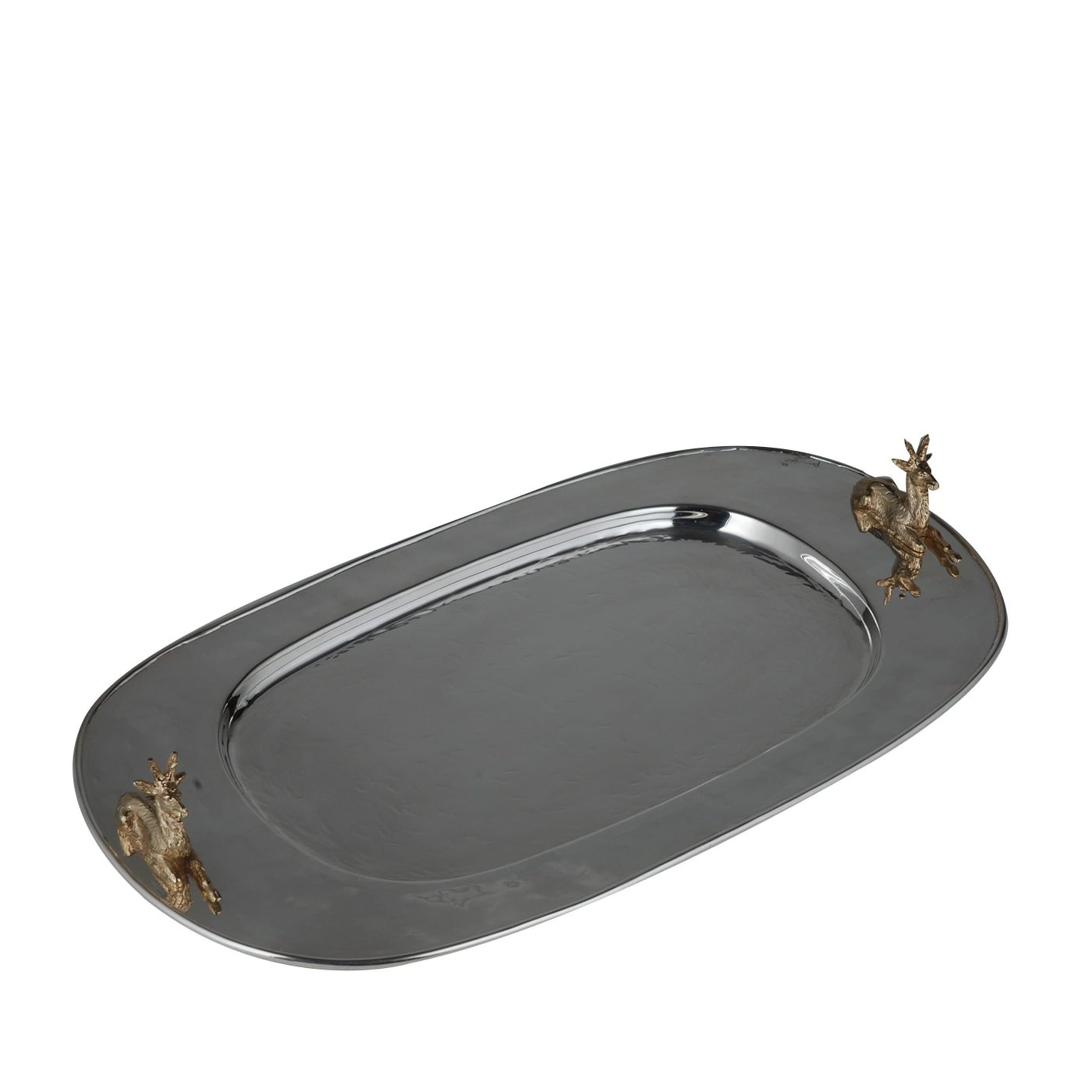 Oval Tray with Deer Decoration - Main view