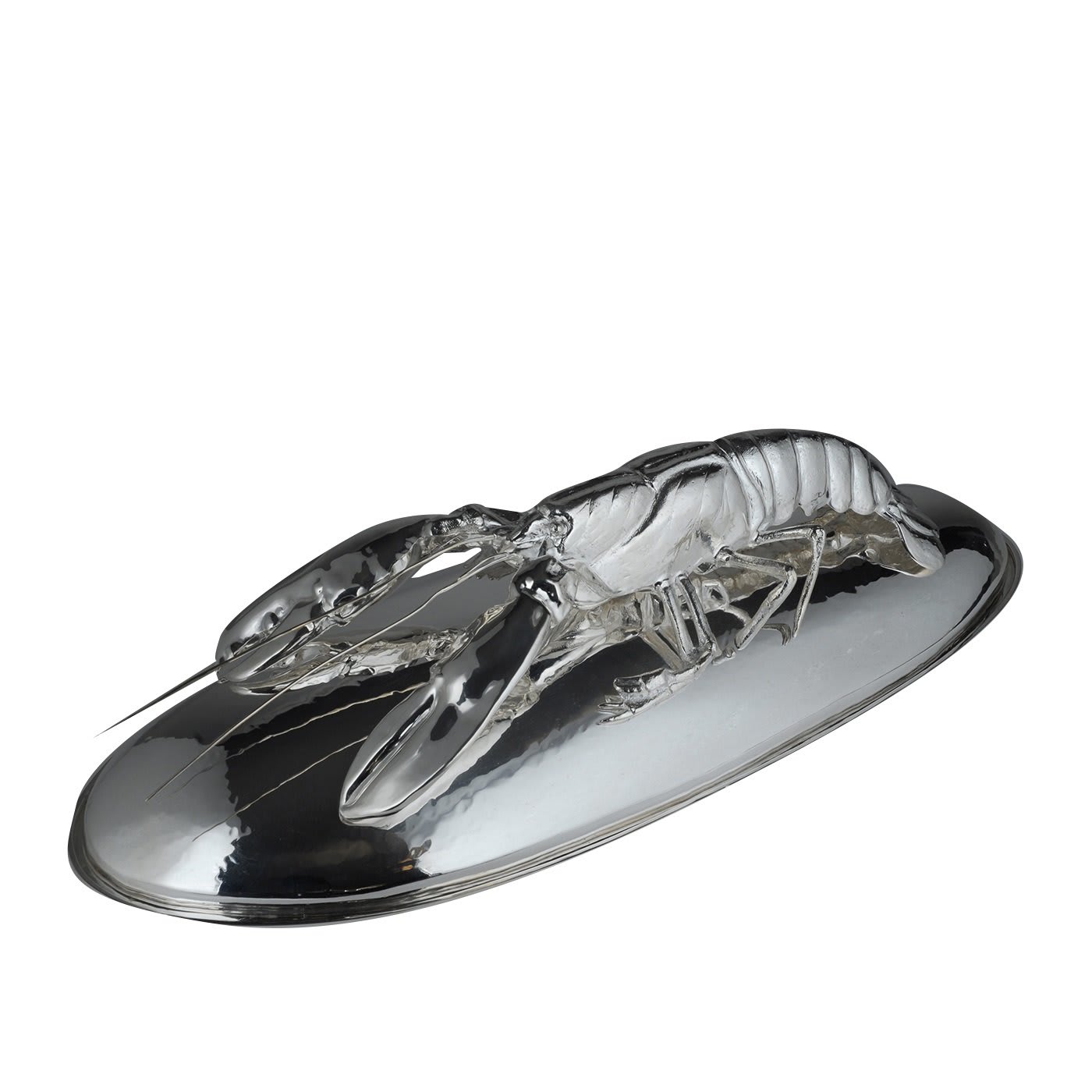Long Oval Tray with Lid and Lobster Decoration - Franco Lapini