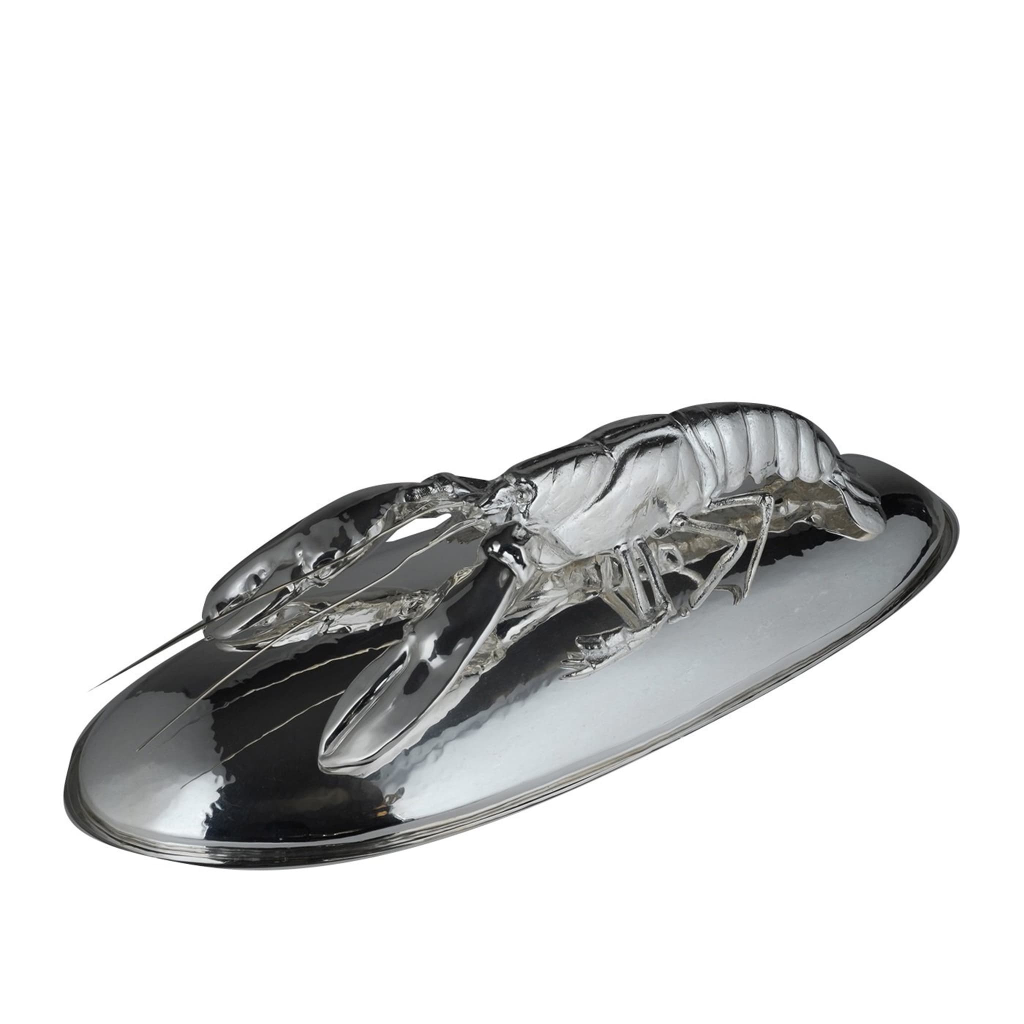 Long Oval Tray with Lid and Lobster Decoration - Main view