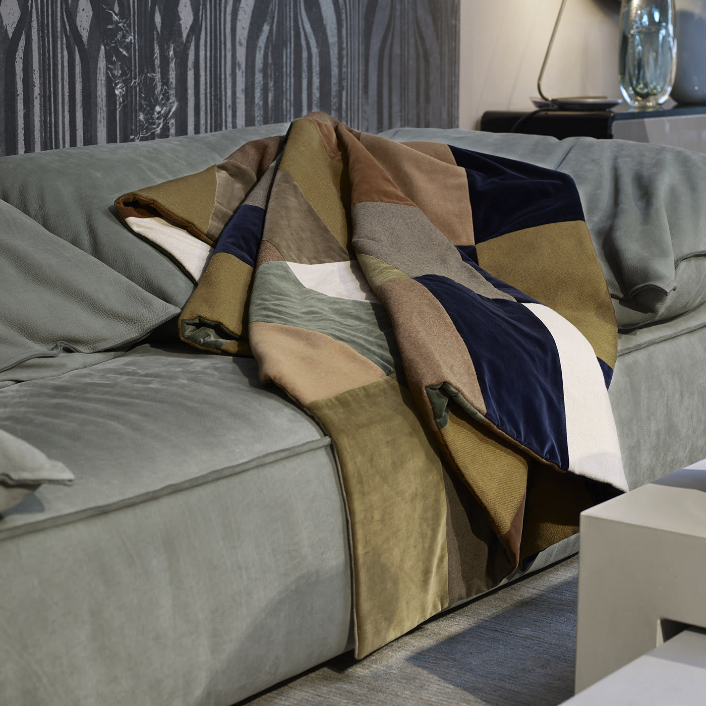 Multicolor and Midnight Blue Throw - Tre Palma