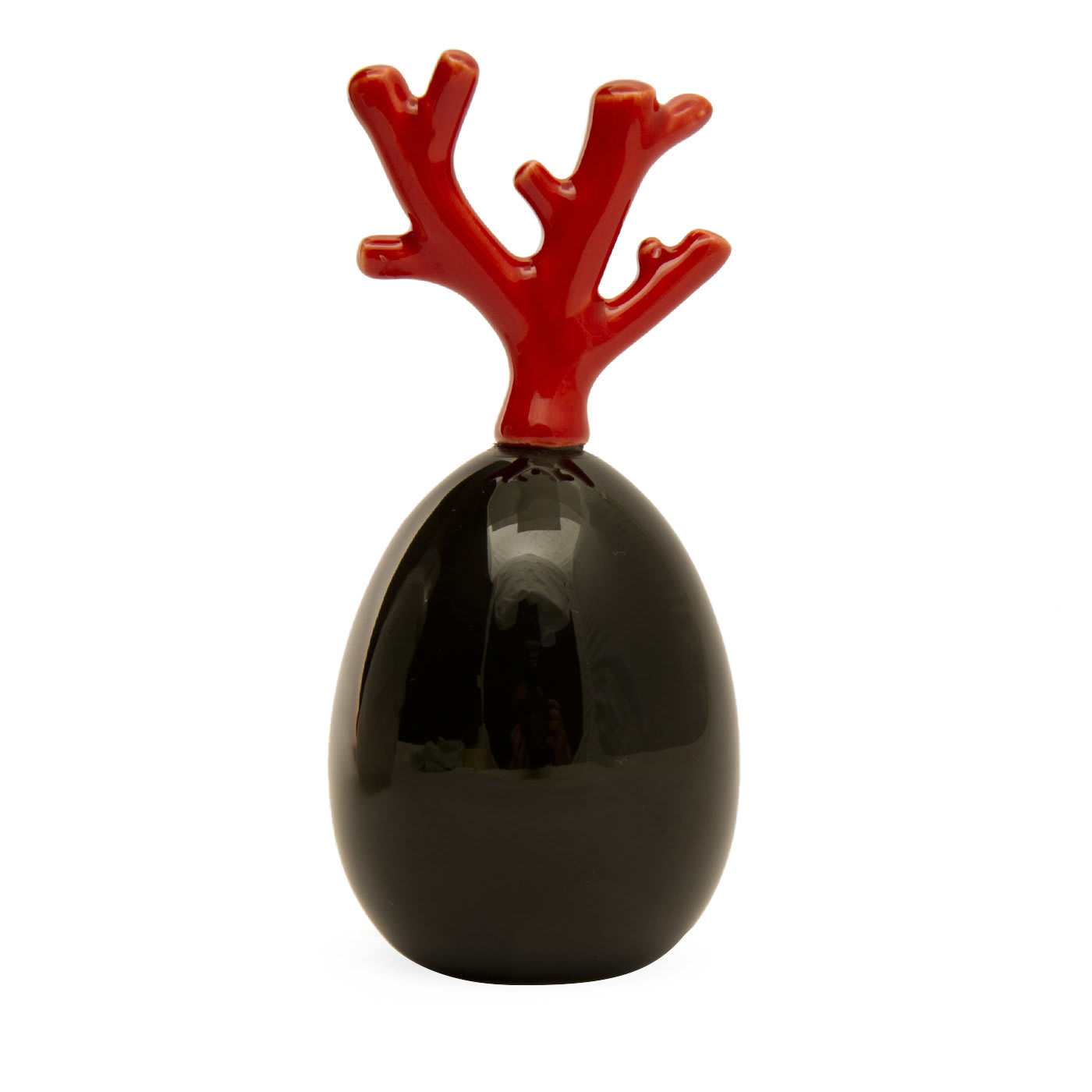 Partenope Egg N°1 Black Small Sculpture - Mario Bottiglieri