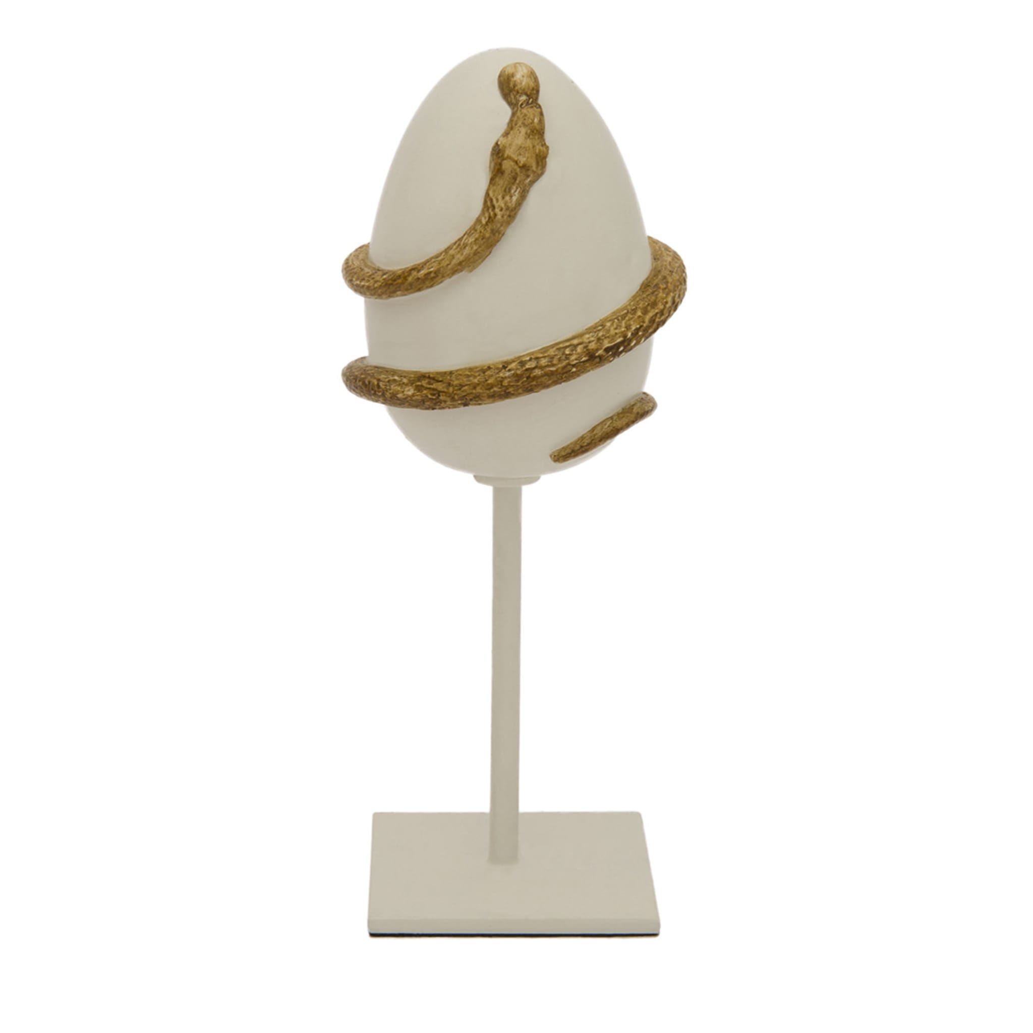 Partenope Egg N°5 White Small Sculpture - Main view