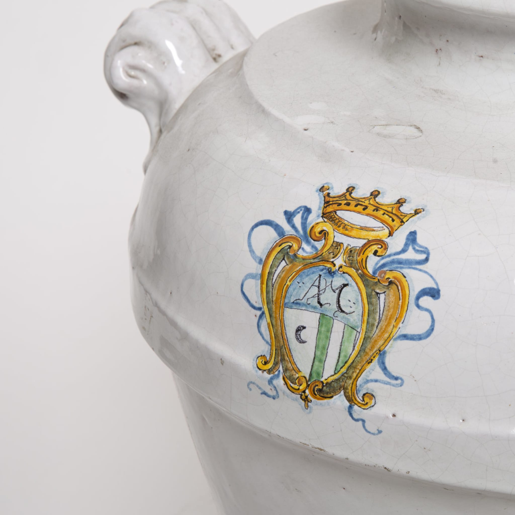 Weiße Faenza-Keramik-Vase - Alternative Ansicht 1