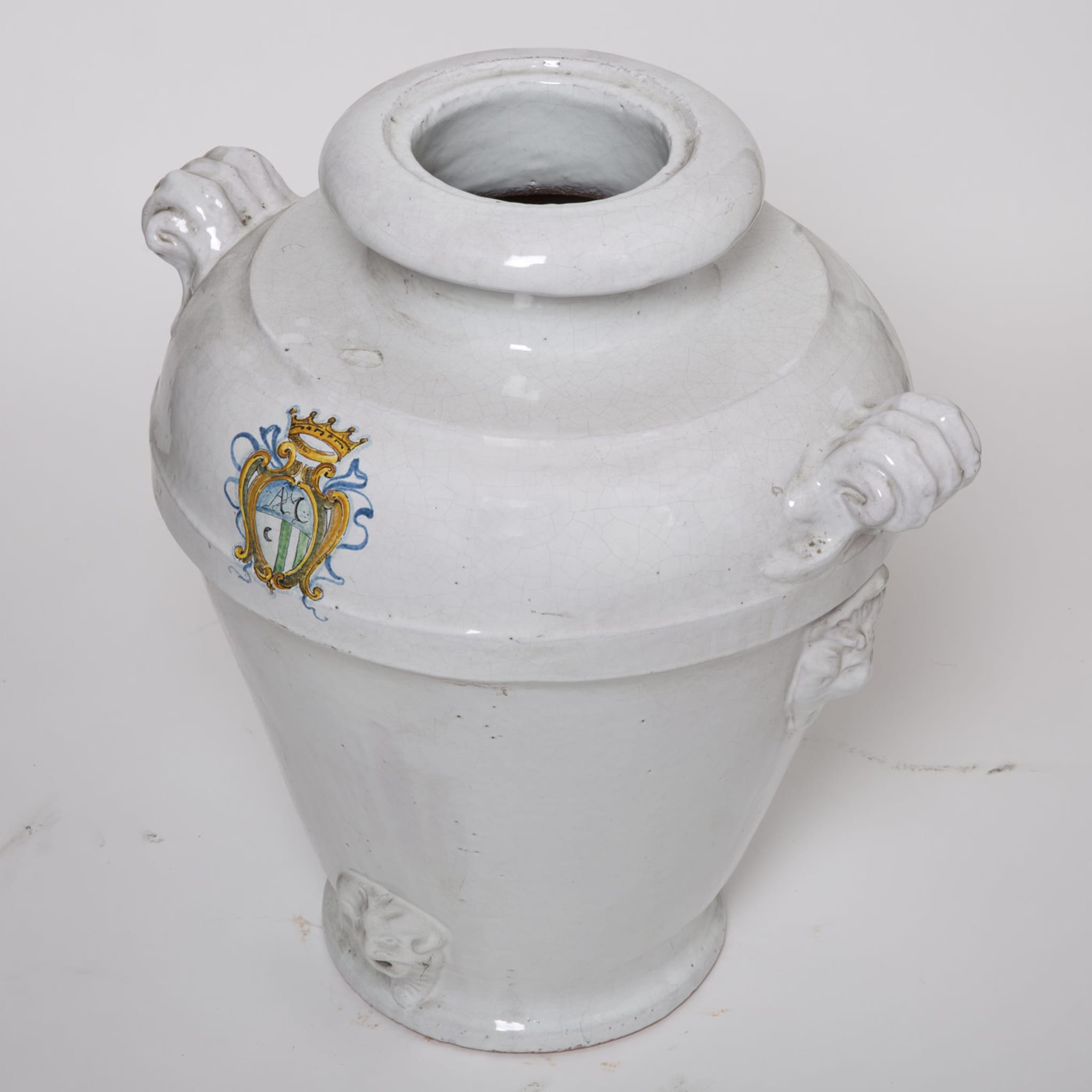 Weiße Faenza-Keramik-Vase - Alternative Ansicht 2