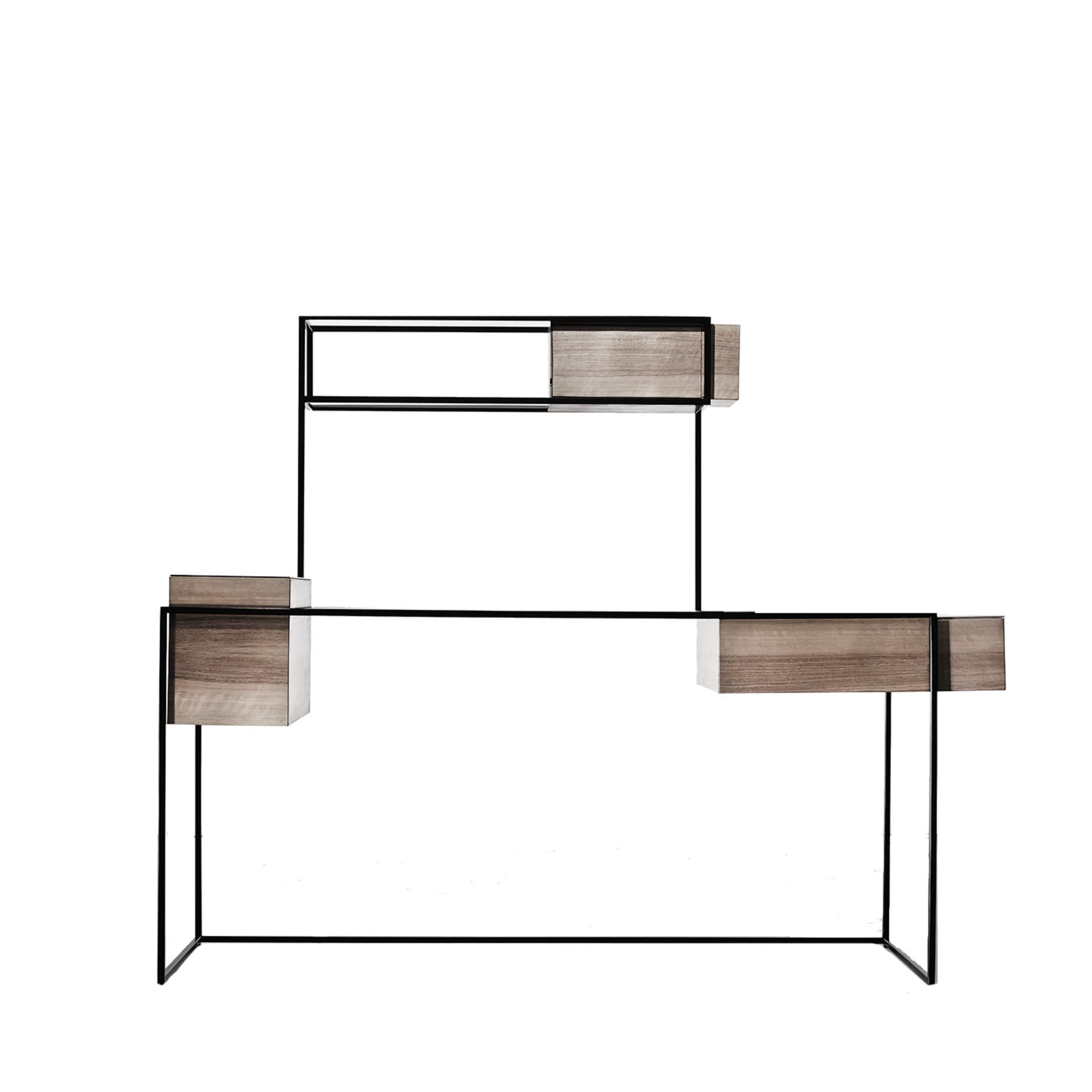 Persepolis Walnut and Iron Desk by Giacomo Moor - Post Design - Vista principal