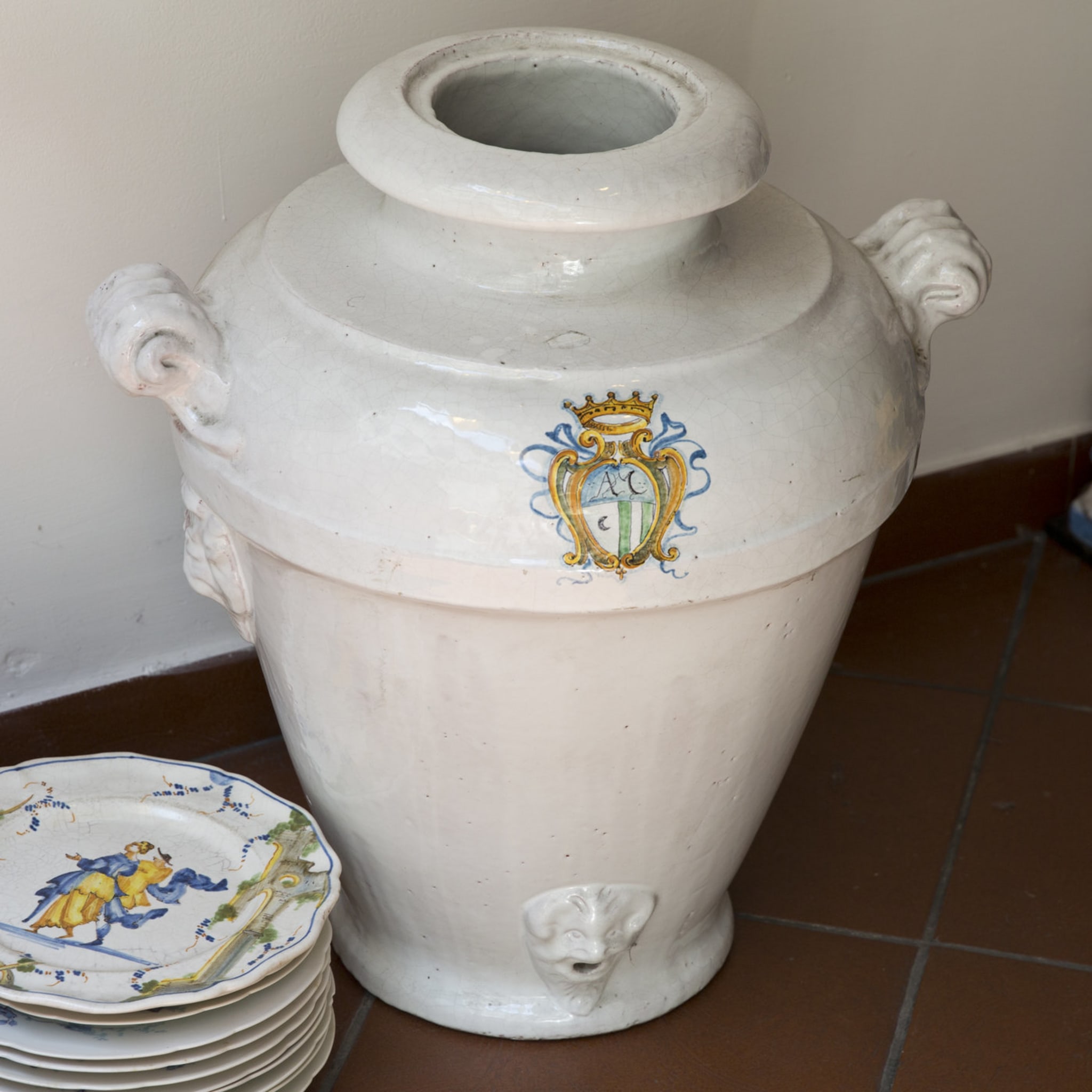 Weiße Faenza-Keramik-Vase - Alternative Ansicht 3