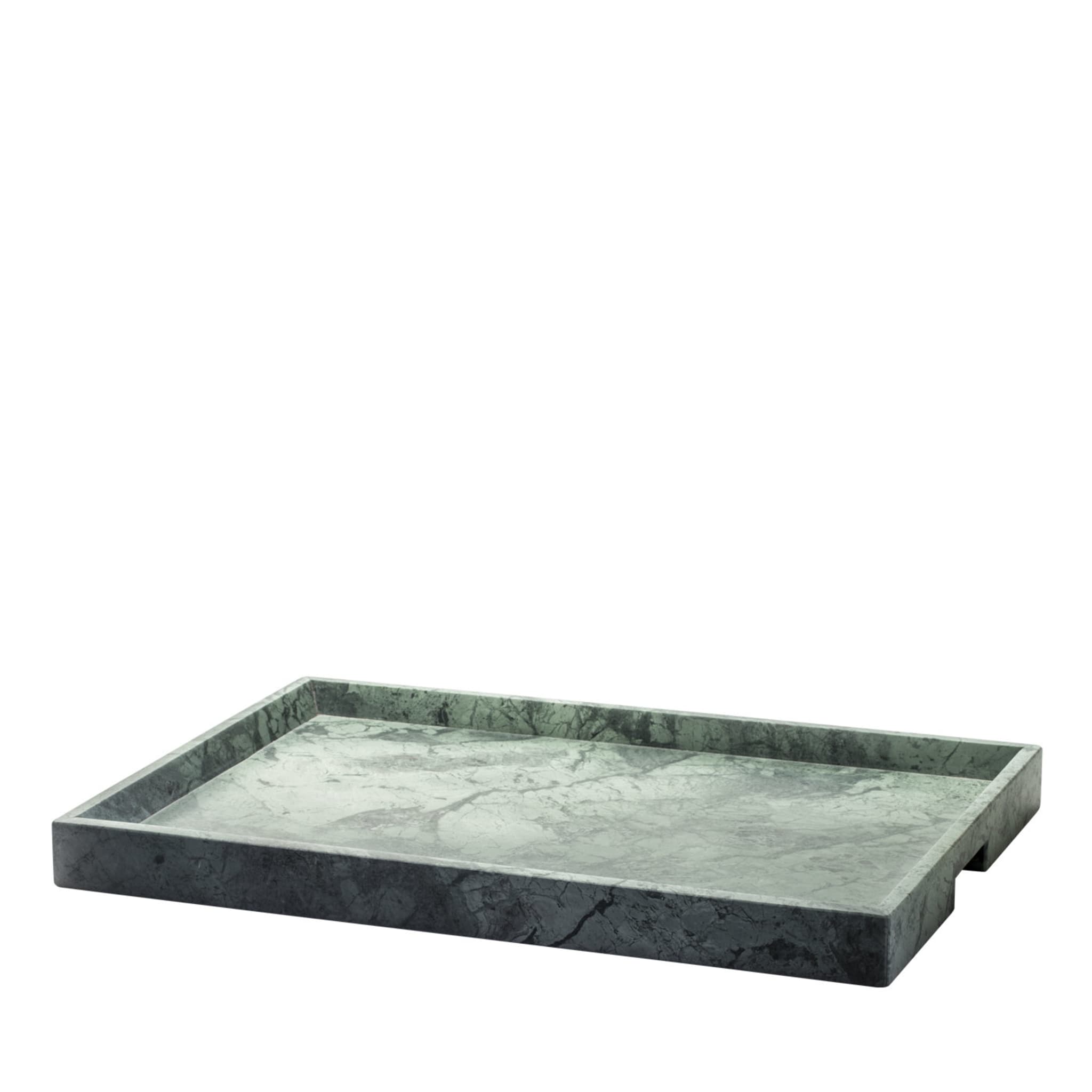 Convivio Maxi Solid Tray in Green Guatemala Marble - Main view