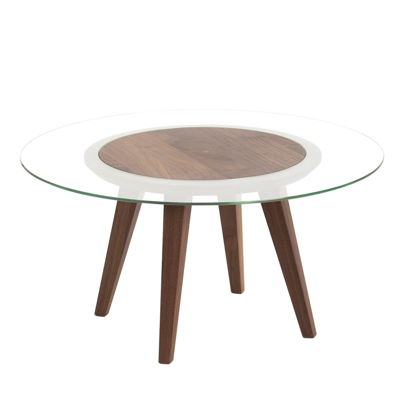 Attesa Short Side Table with Glass Top - L'Abbate