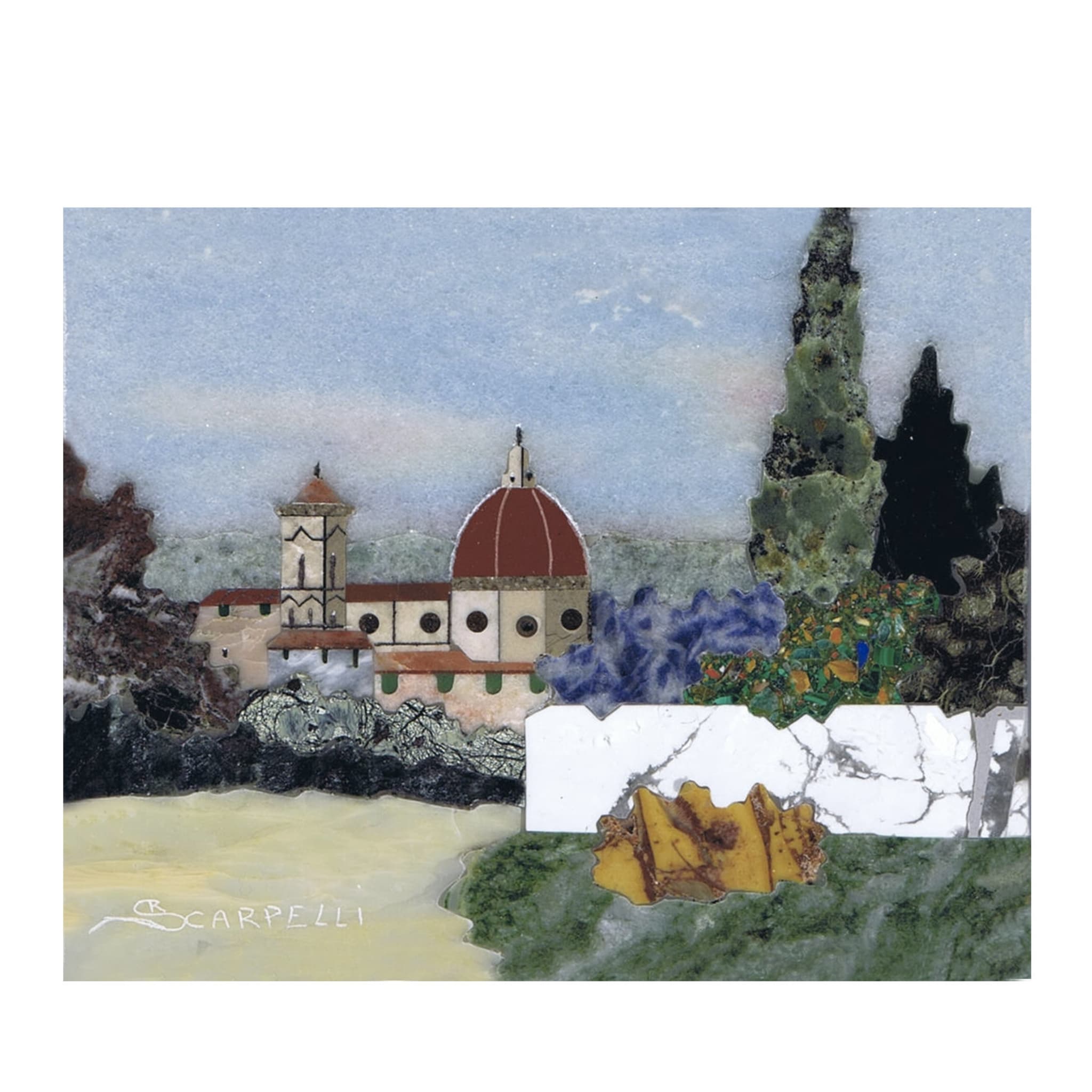Tableau mosaïque du panorama de Florence - Vue principale