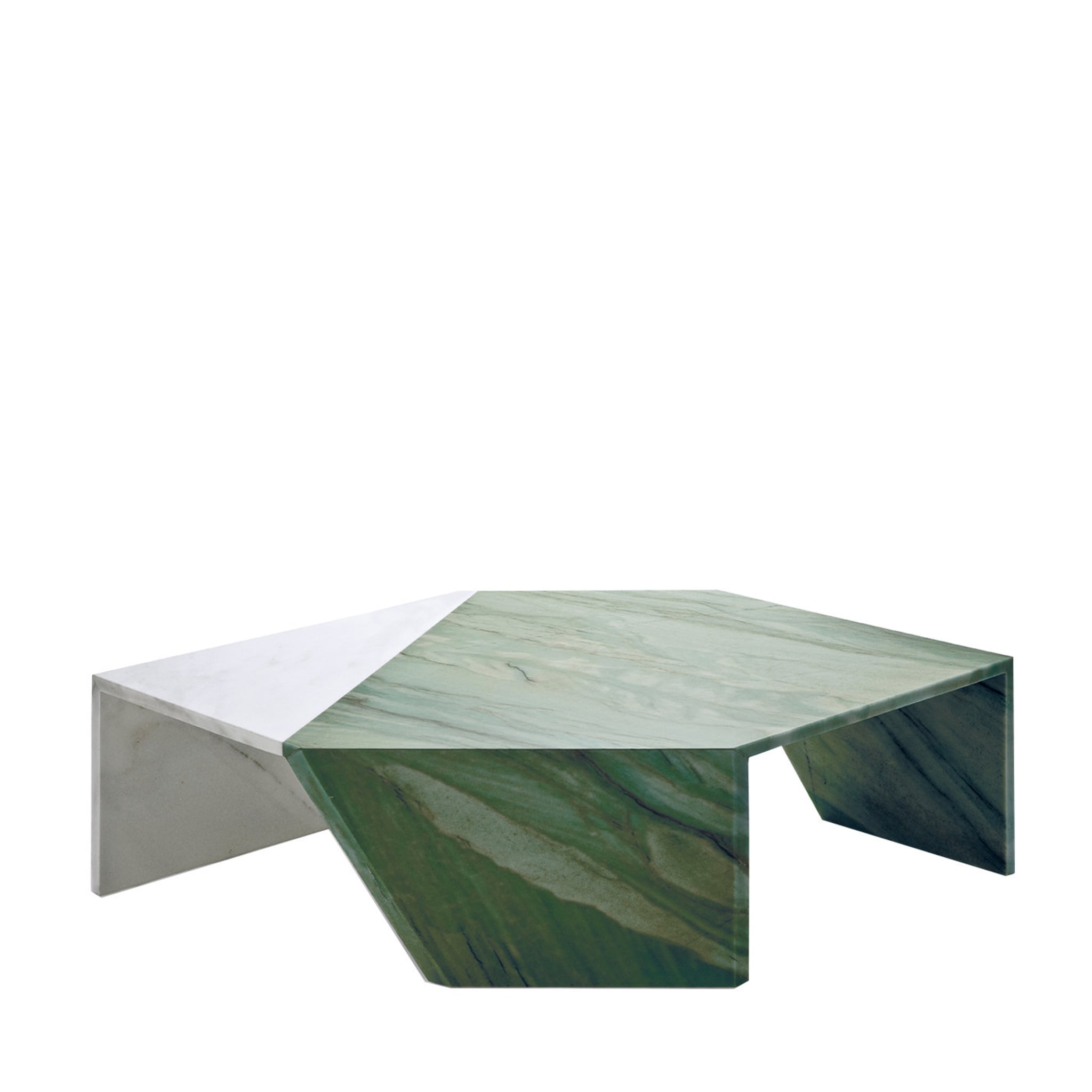 Mesa de centro Origami verde de Patricia Urquiola - Vista principal