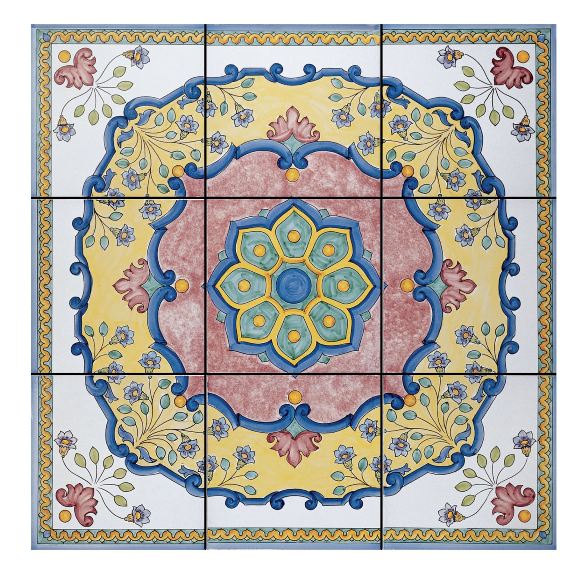 Set of 9 Tiles Rosone Caprile - Main view