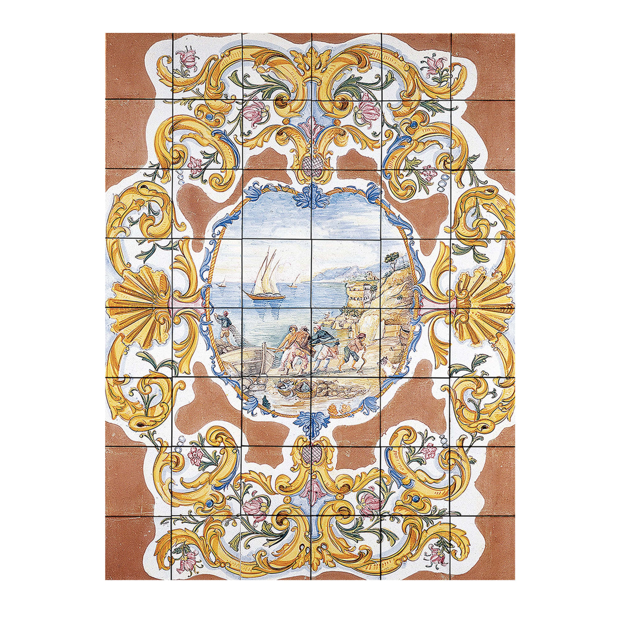 Set of 48 Tiles Rosone Campanella - Main view