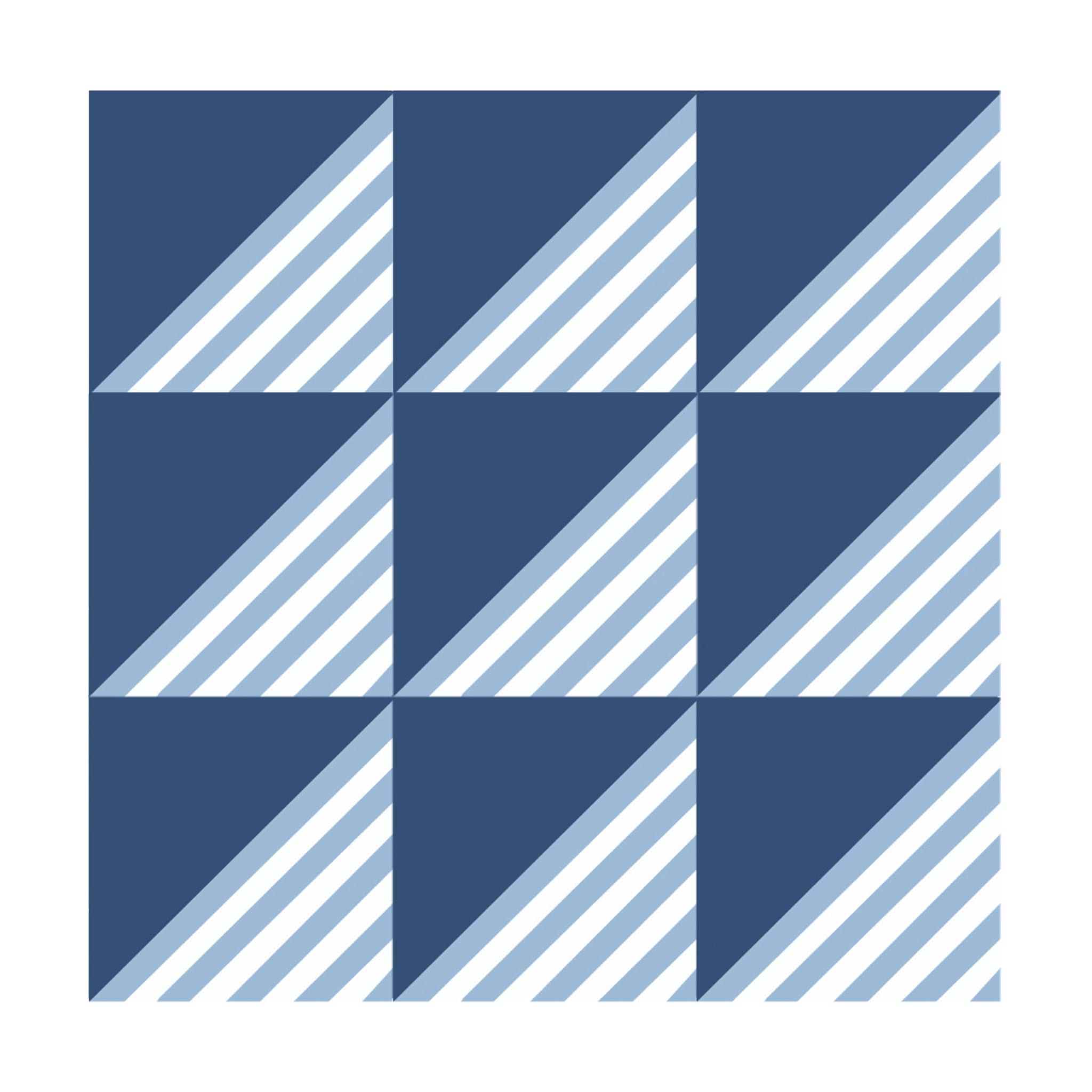 Set of 25 Tiles Blu Ponti Decoration Type 33 by Gio Ponti - Main view