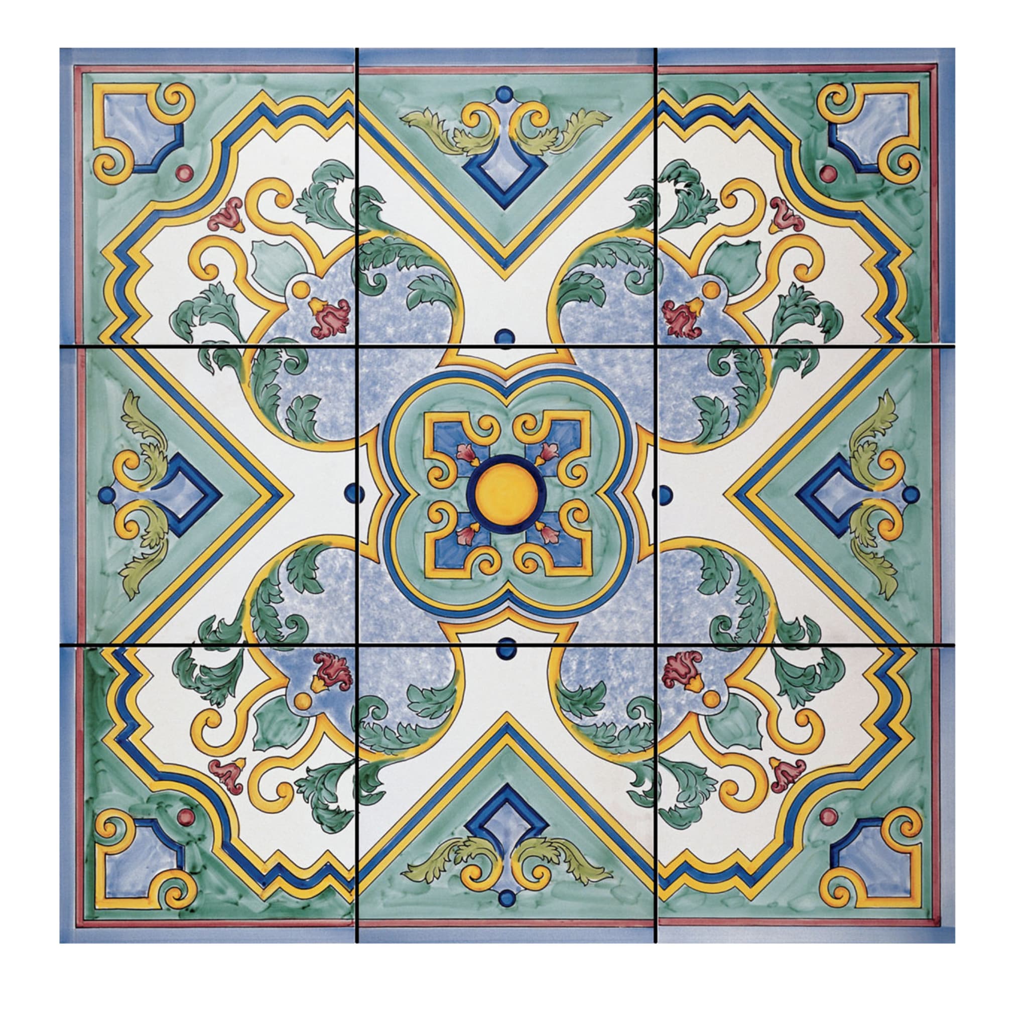 Set of 9 Tiles Rosone Maiano - Main view
