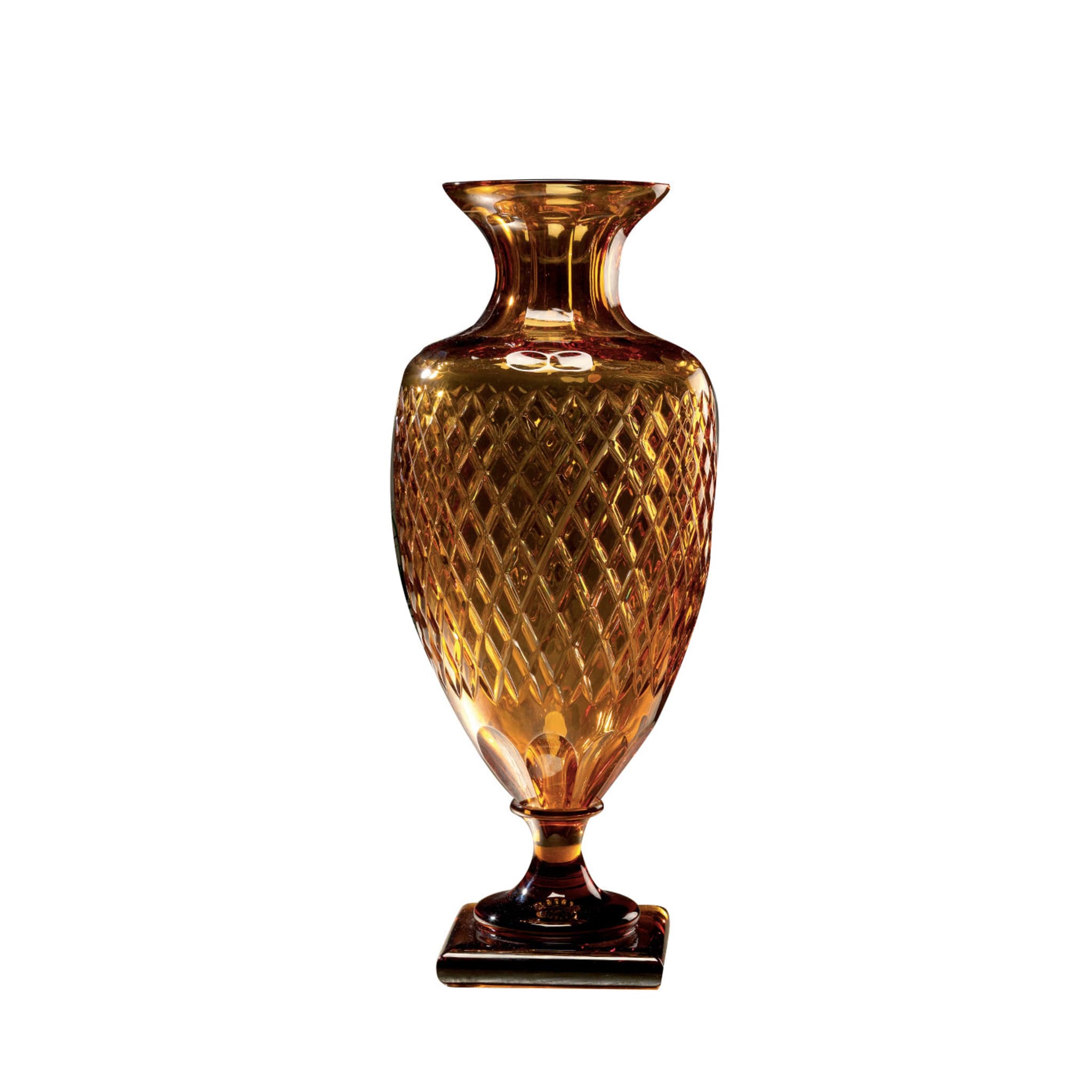 Vase Amphora en cristal ambre - Vue principale
