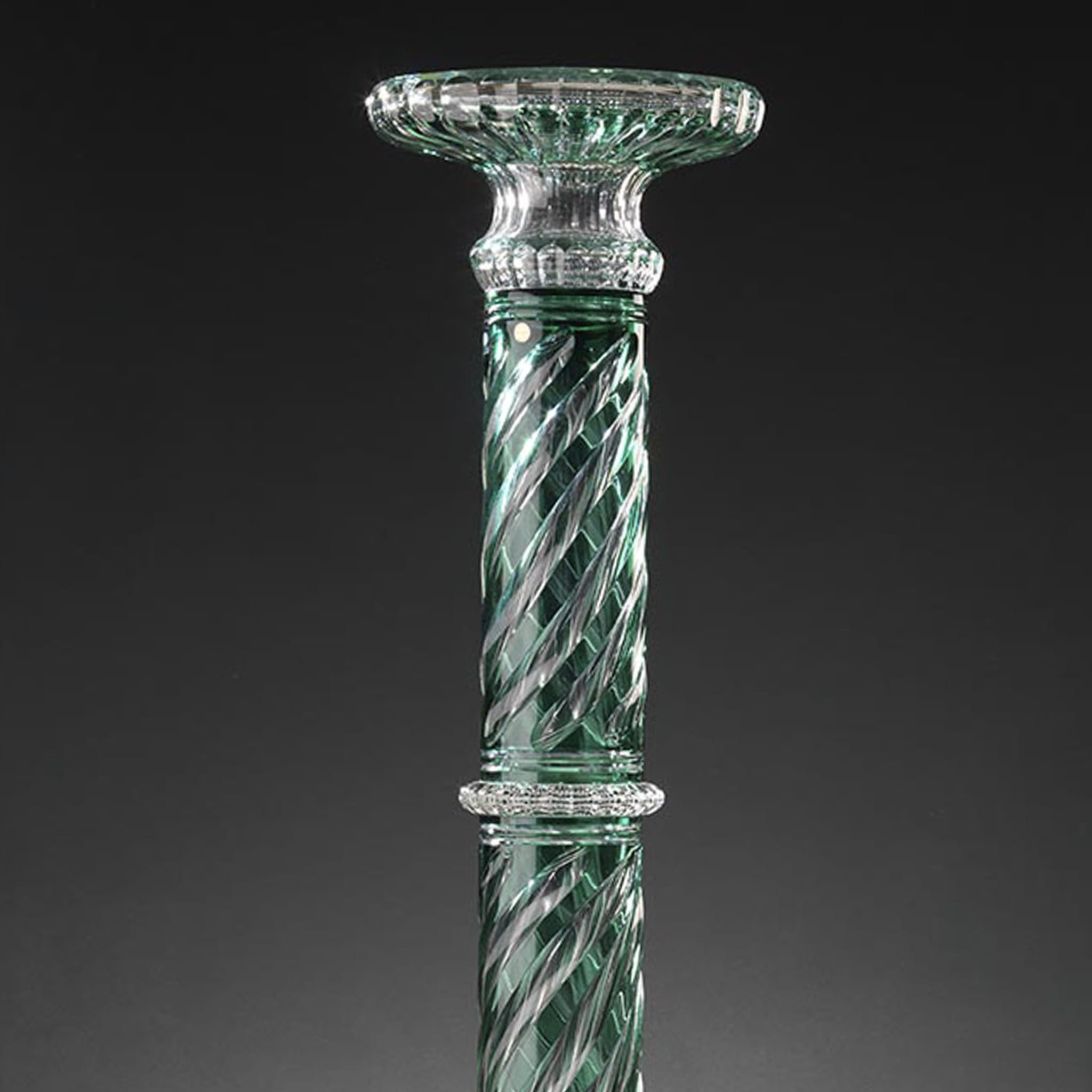 Crystal Column in Clear and Green - Alternative view 1