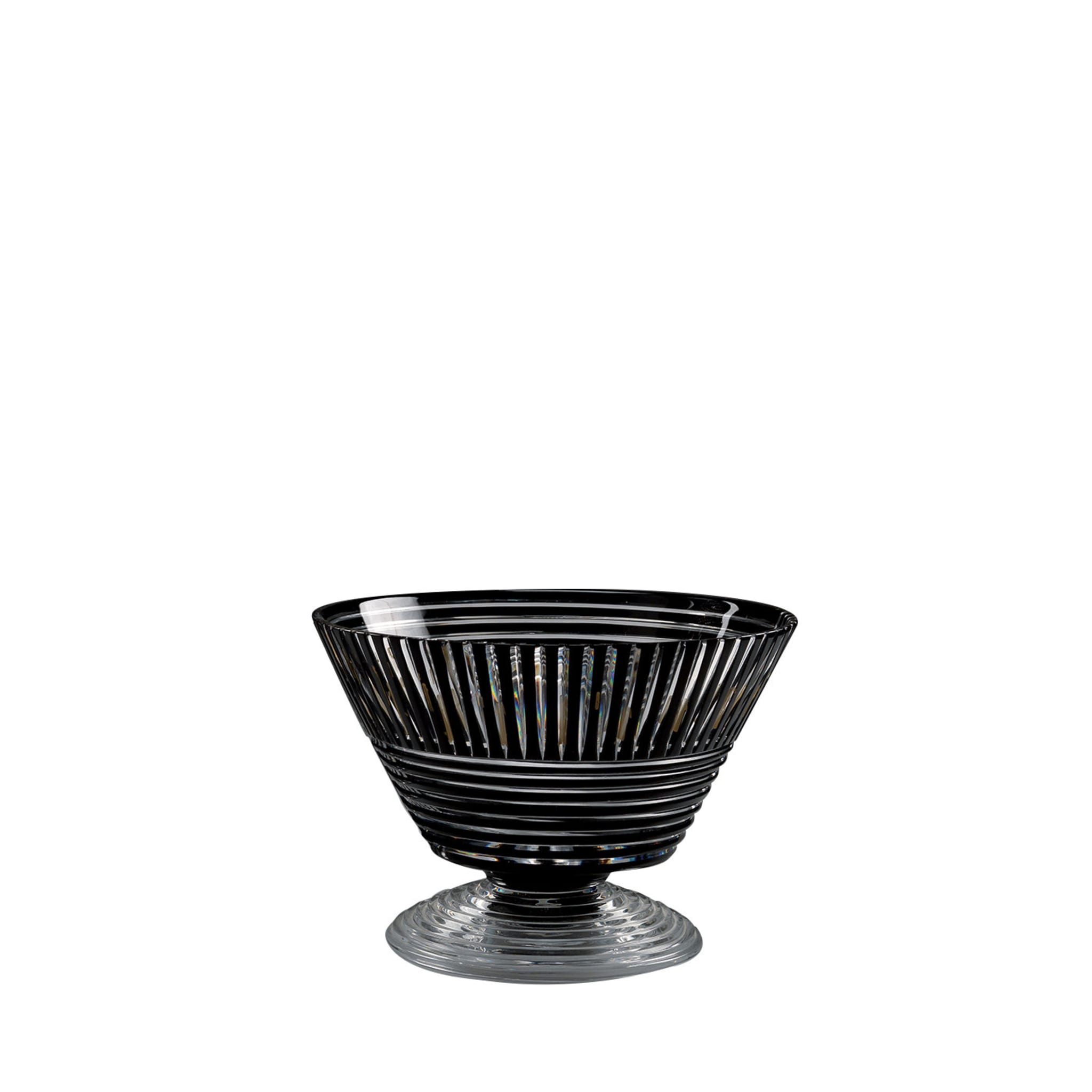 Crystal Footed Cup in Clear and Black - Main view