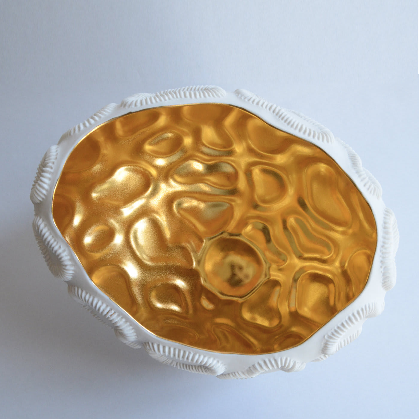 Fossilia Oval Gold Bowl - Fos Ceramiche