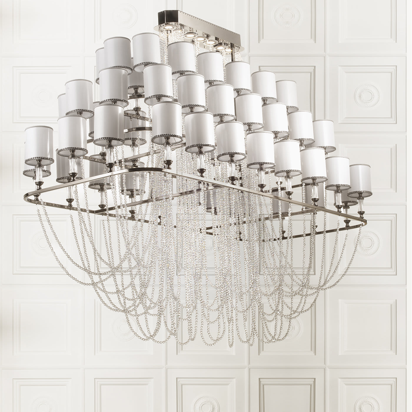 Oversized Metal and Crystal Chandelier - Il Paralume Marina