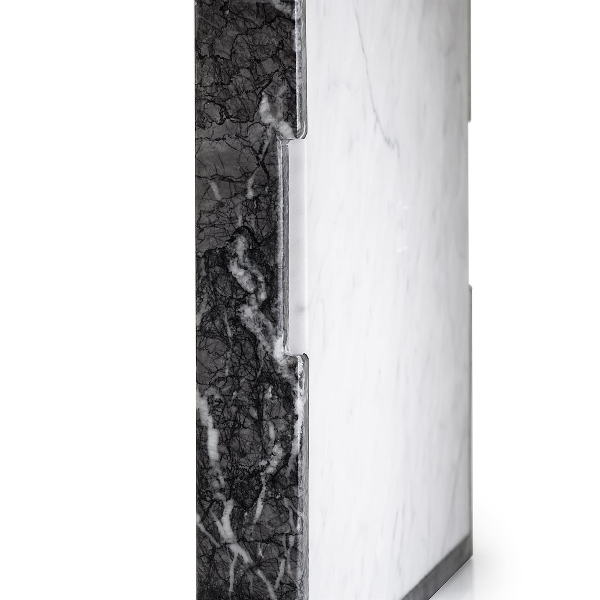 Convivio Maxi Solid Tray in Grey Carnico and White Carrara Marbles - Alternative view 2