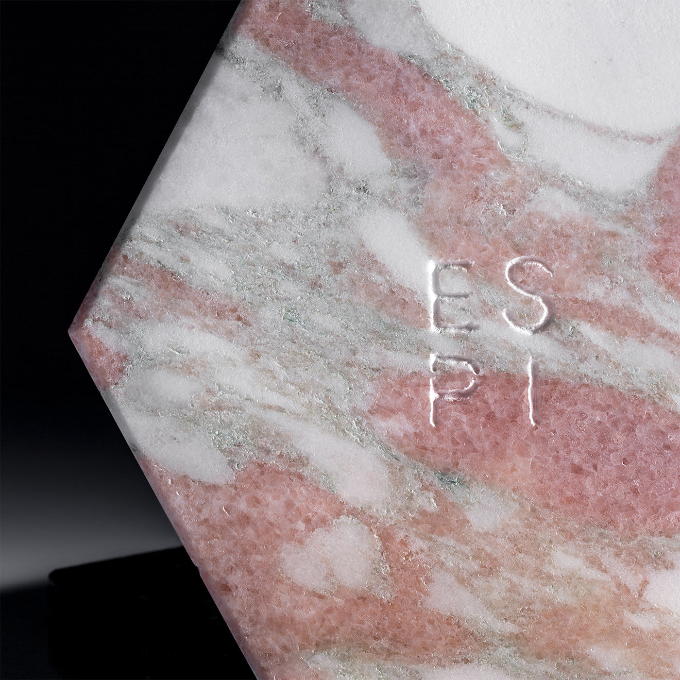 Convivio Set of 2 Coasters in Norwegian Rose Marble - Espidesign by Paola Speranza