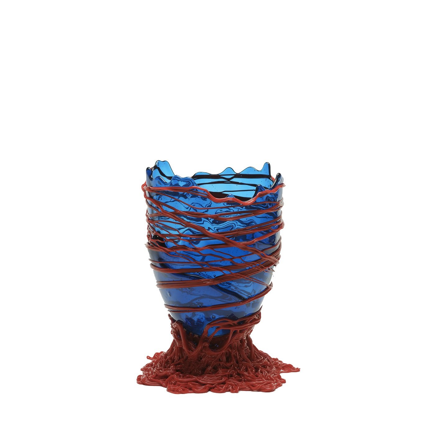 Spaghetti Medium Blue and Red Vase by Gaetano Pesce - Corsi Design Factory