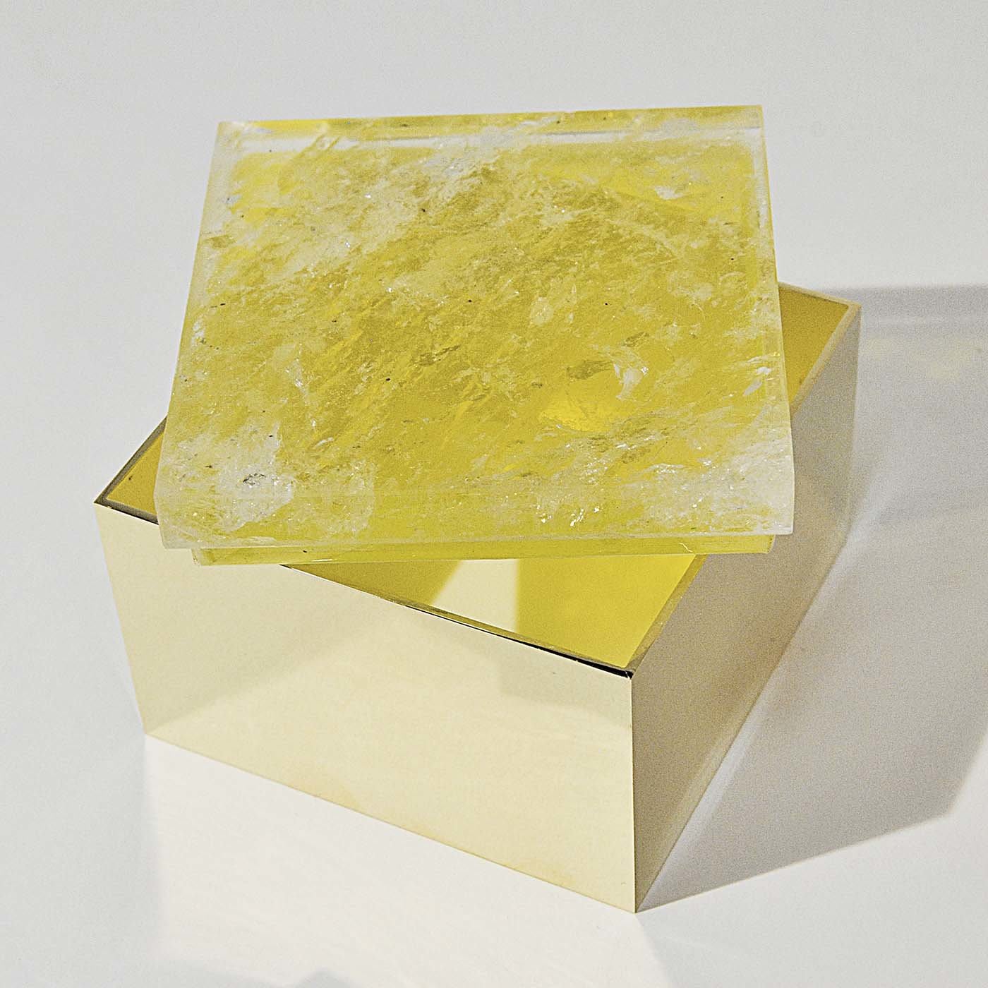 Yellow Quartz Brass Box - Giuliano Tincani