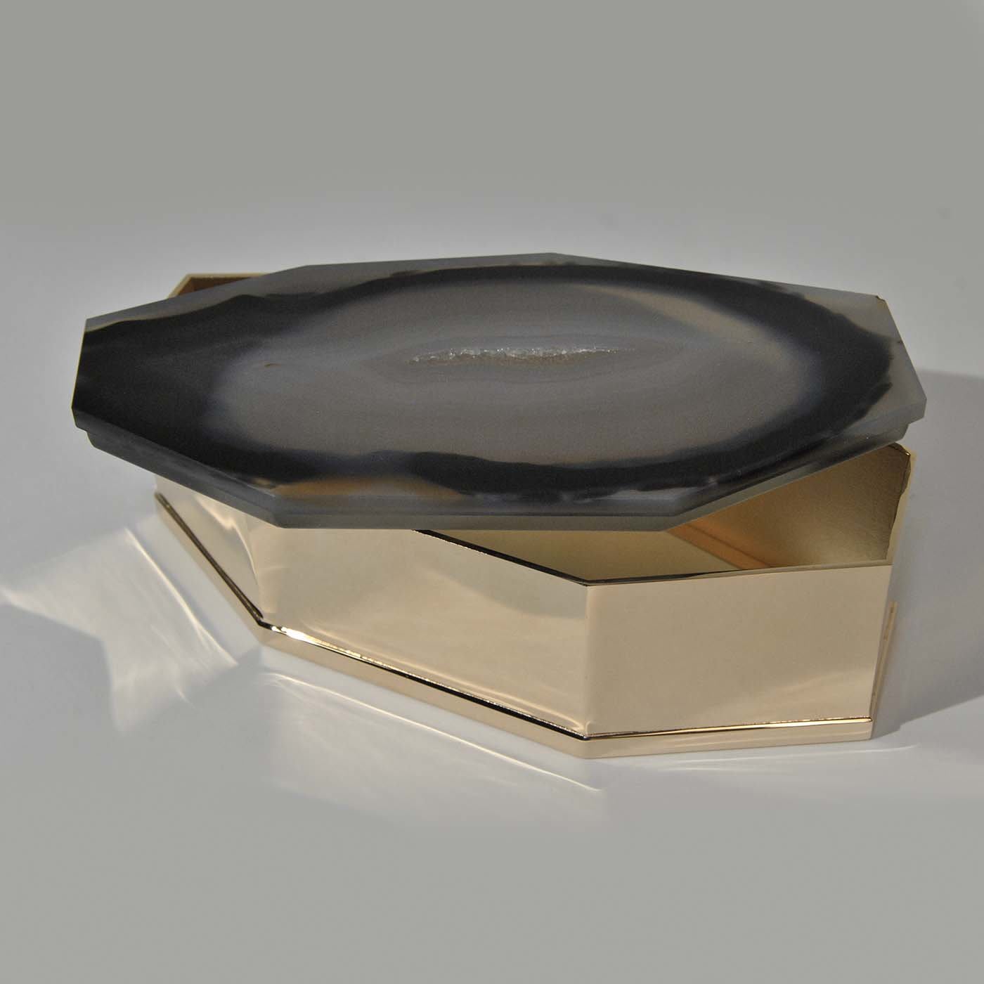 Brass and Agate Box - Giuliano Tincani