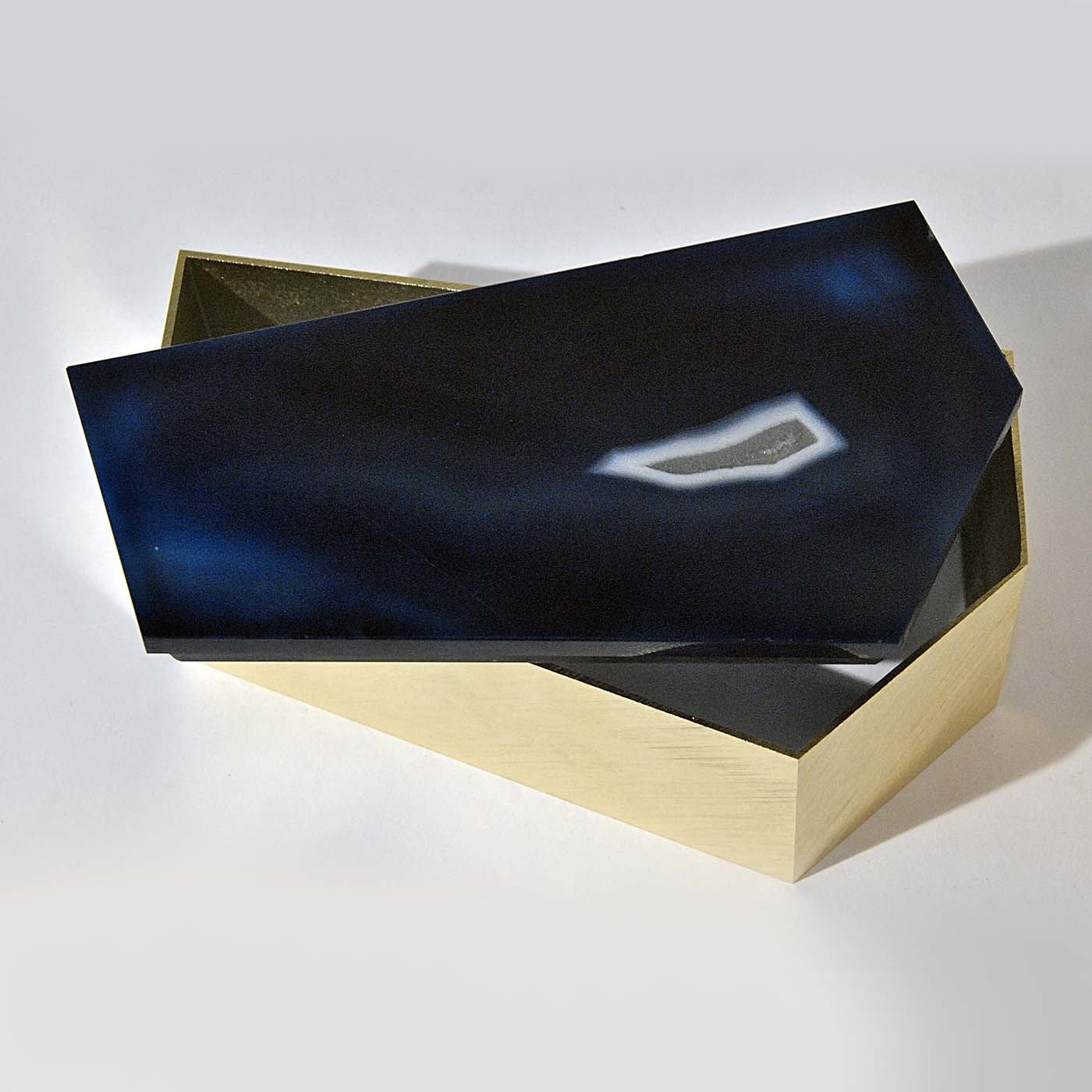 Brass Box with Agate Lid - Giuliano Tincani