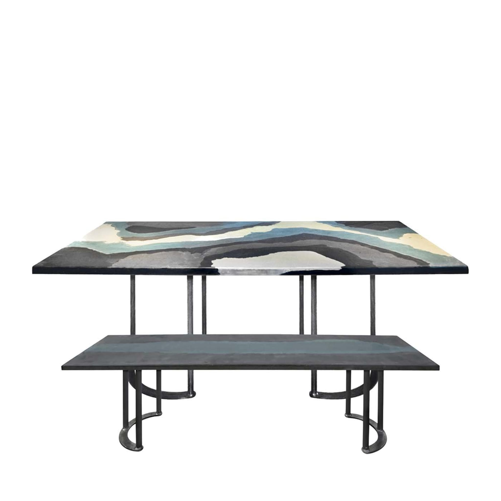 Table et banc modulaires Blue Wave - Vue principale